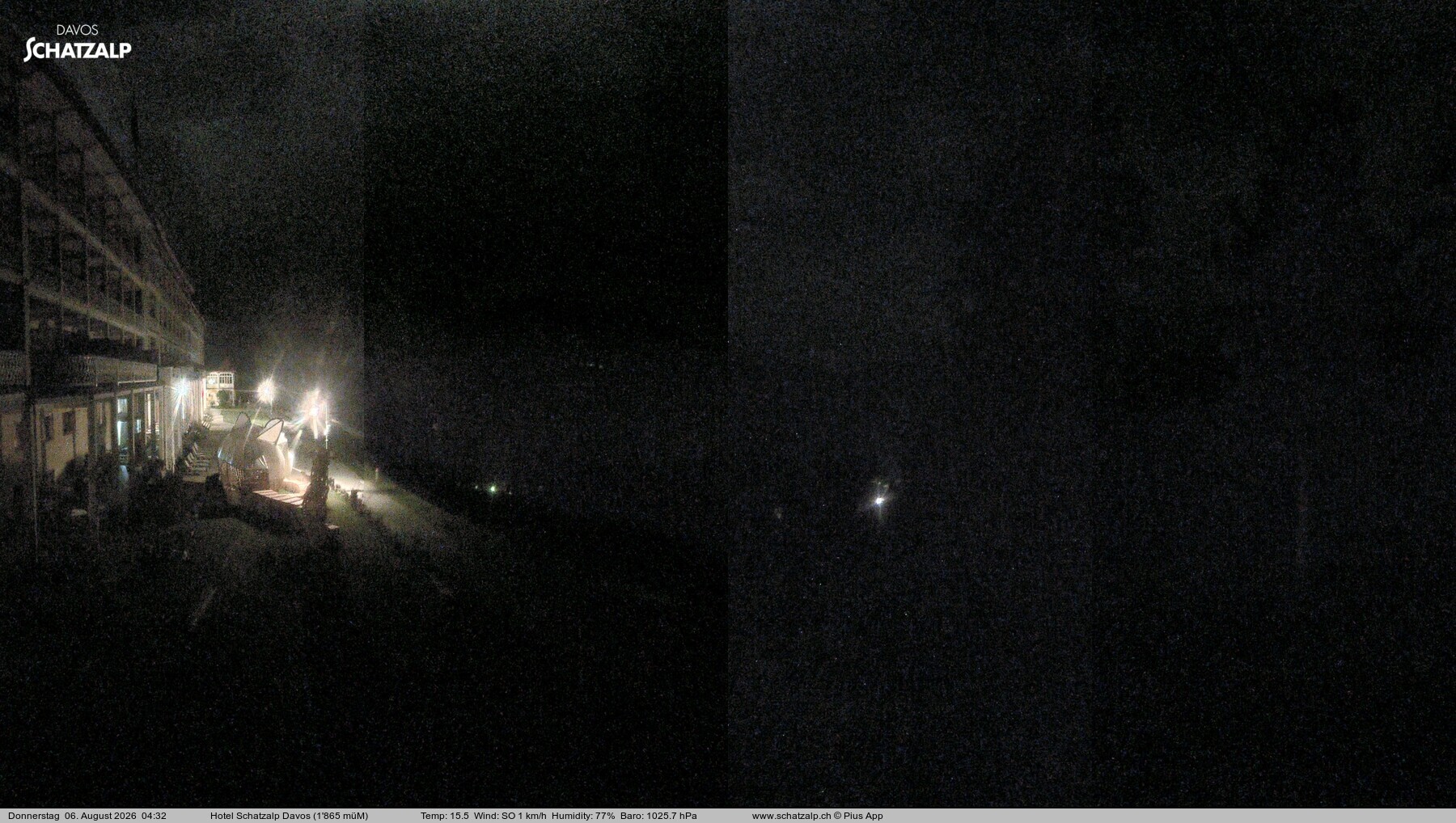 Archived image Webcam Schatzalp Hotel, Davos
