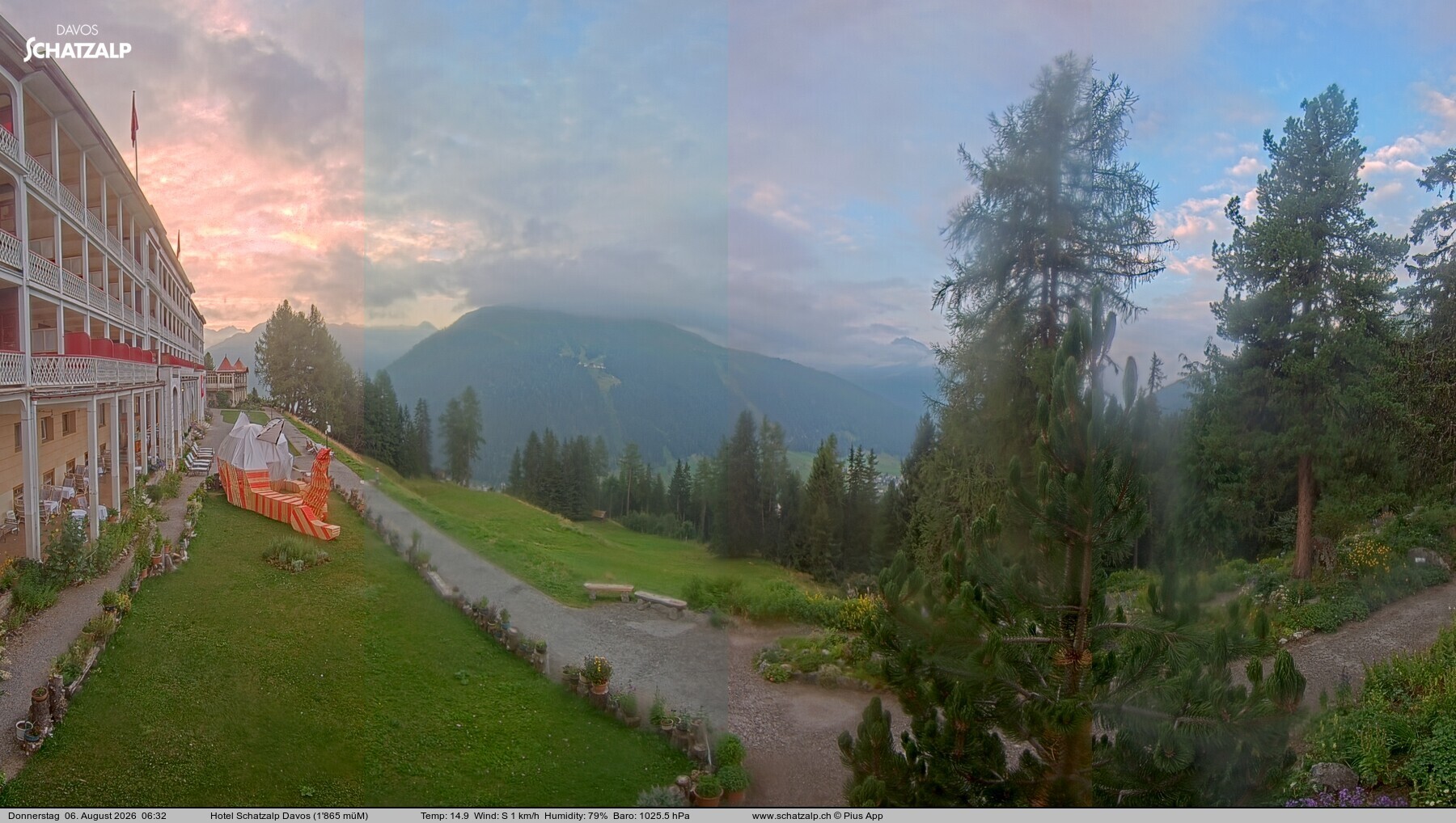 Archived image Webcam Schatzalp Hotel, Davos