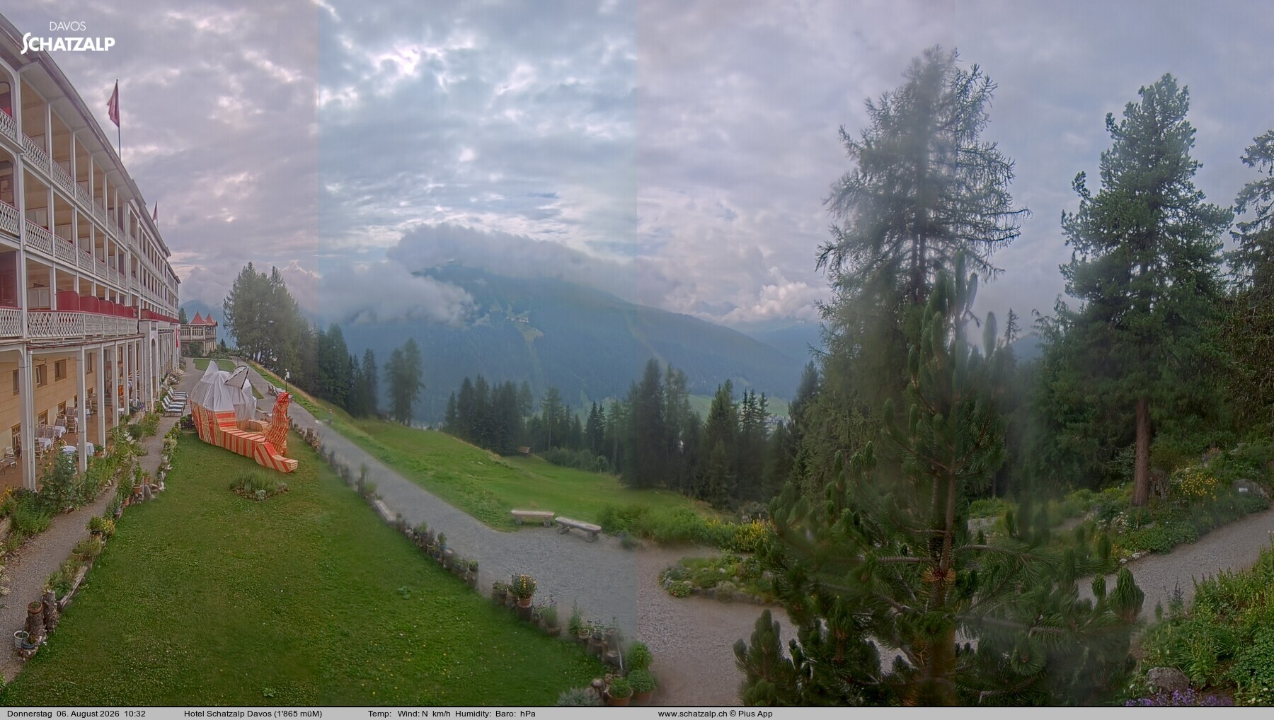 Archived image Webcam Schatzalp Hotel, Davos