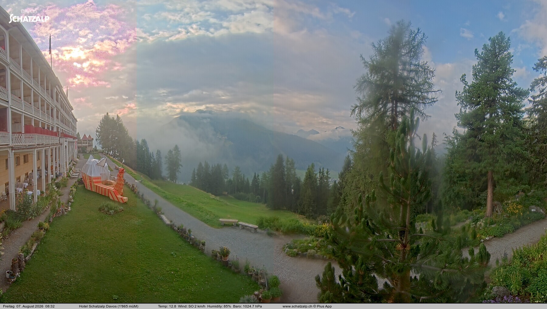 Archiv Foto Webcam Hotel Schatzalp, Davos