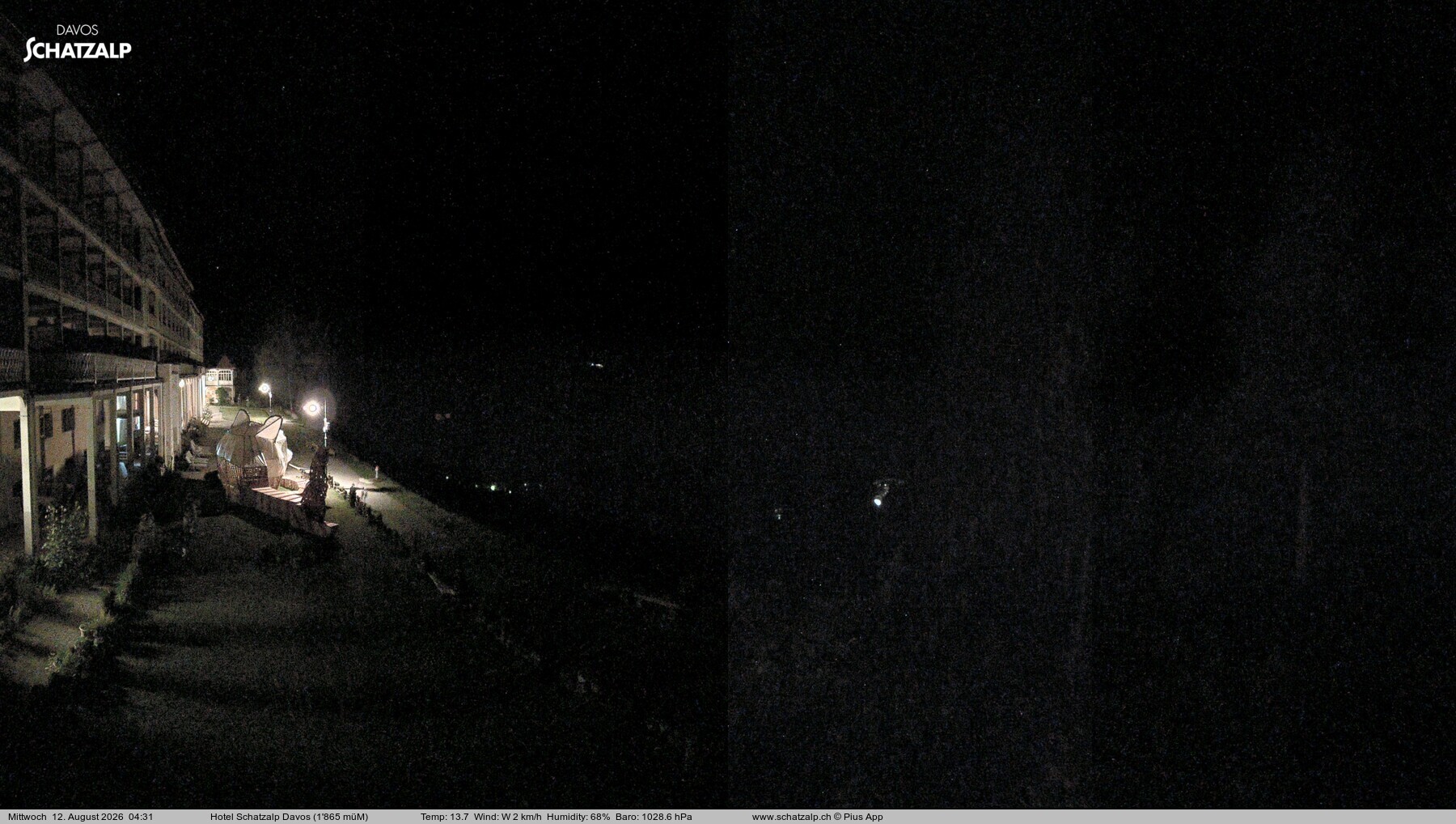 Archived image Webcam Schatzalp Hotel, Davos
