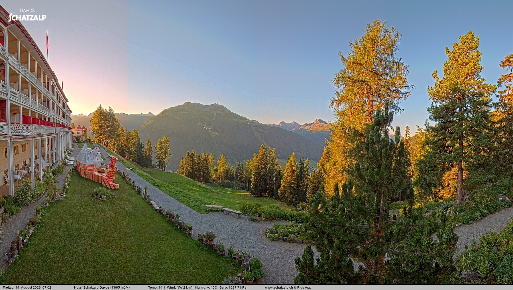 Archiv Foto Webcam Hotel Schatzalp, Davos