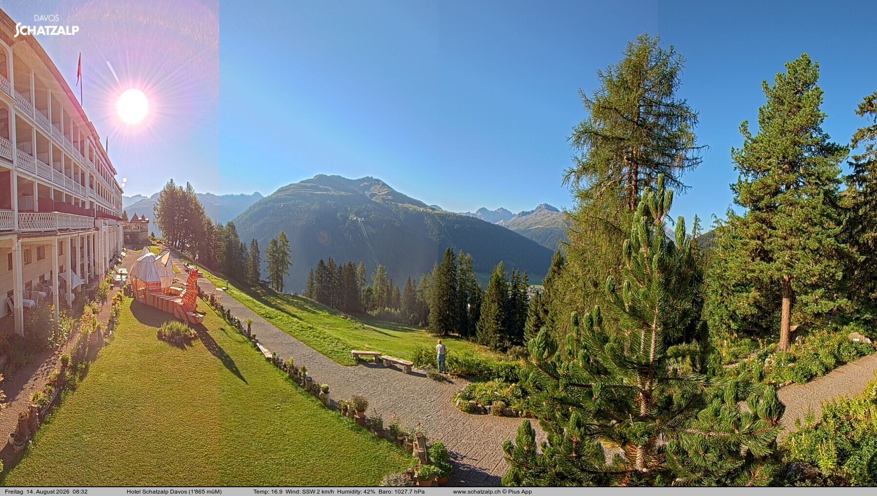 Archiv Foto Webcam Hotel Schatzalp, Davos