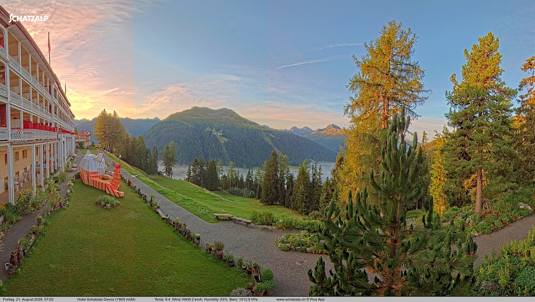 Archiv Foto Webcam Hotel Schatzalp, Davos
