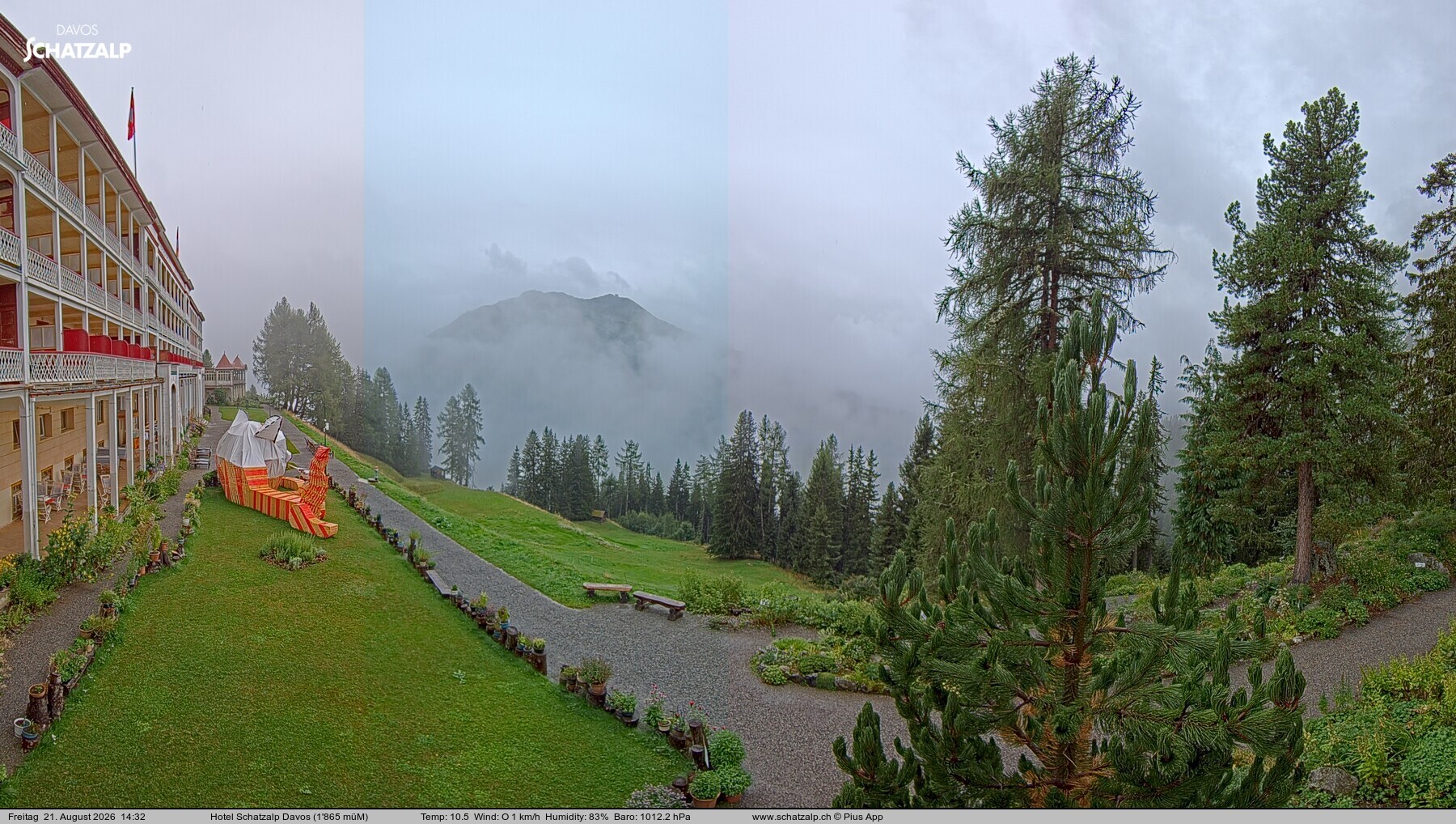 Archiv Foto Webcam Hotel Schatzalp, Davos