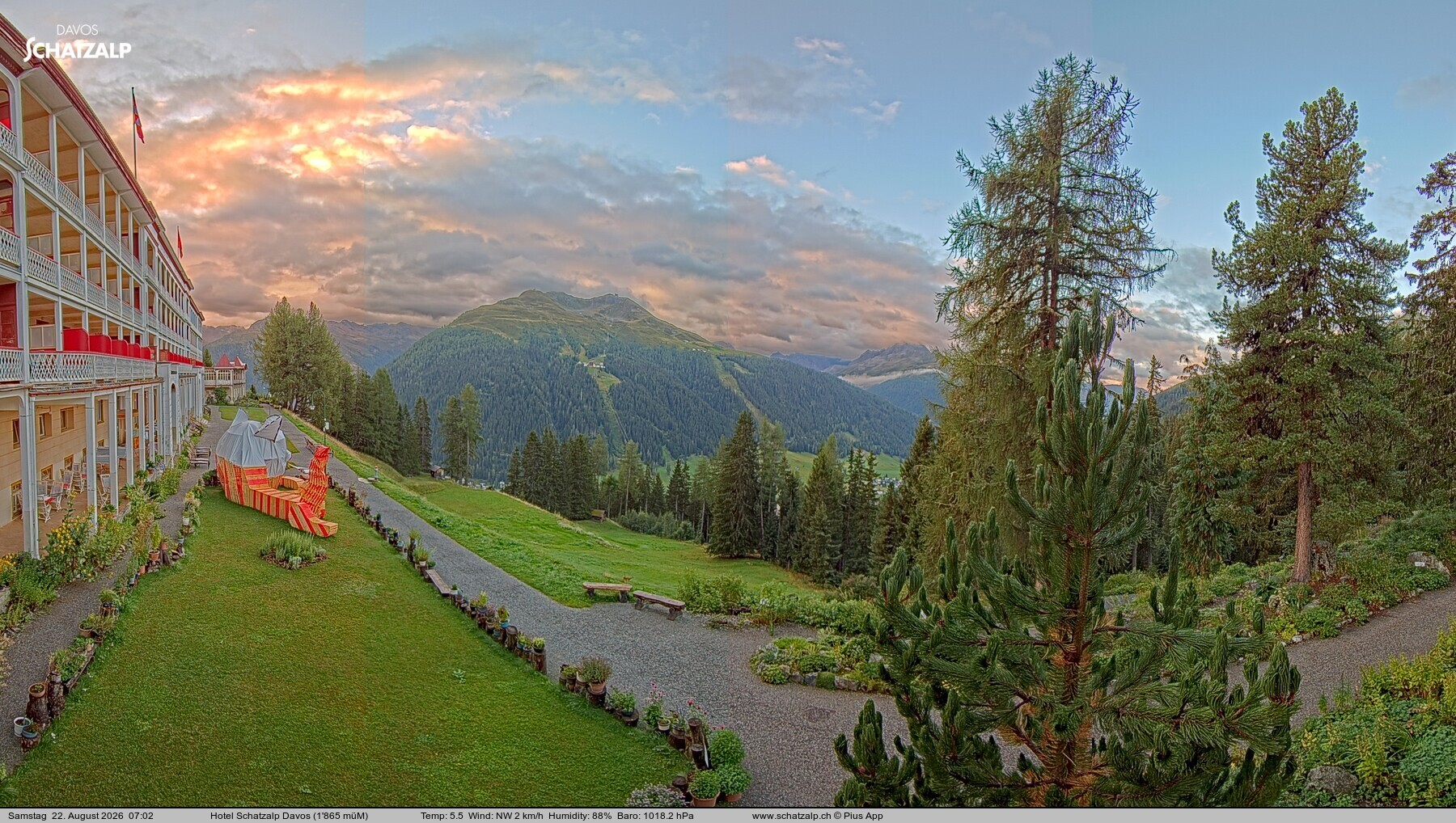 Archiv Foto Webcam Hotel Schatzalp, Davos