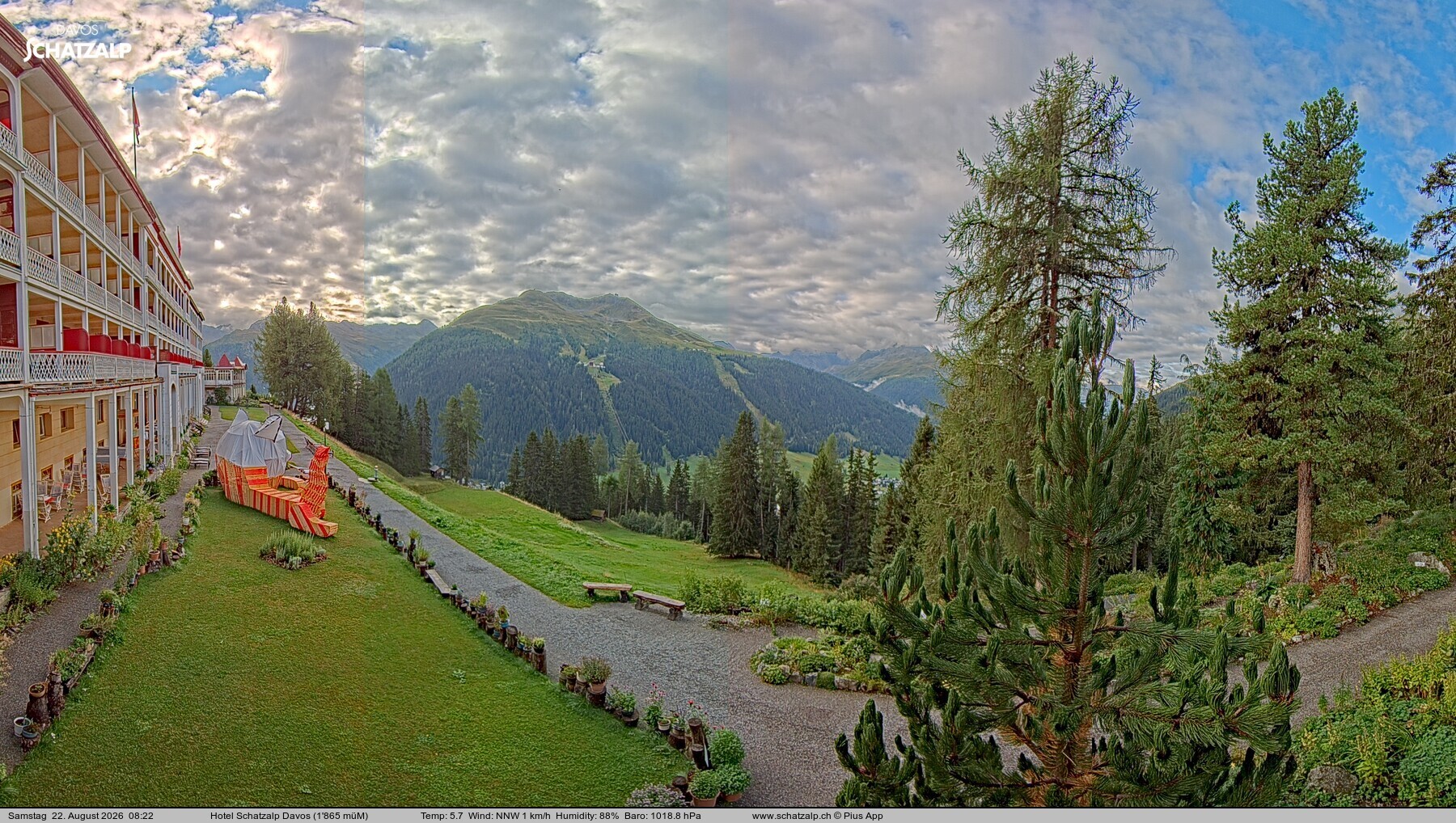 Archiv Foto Webcam Hotel Schatzalp, Davos