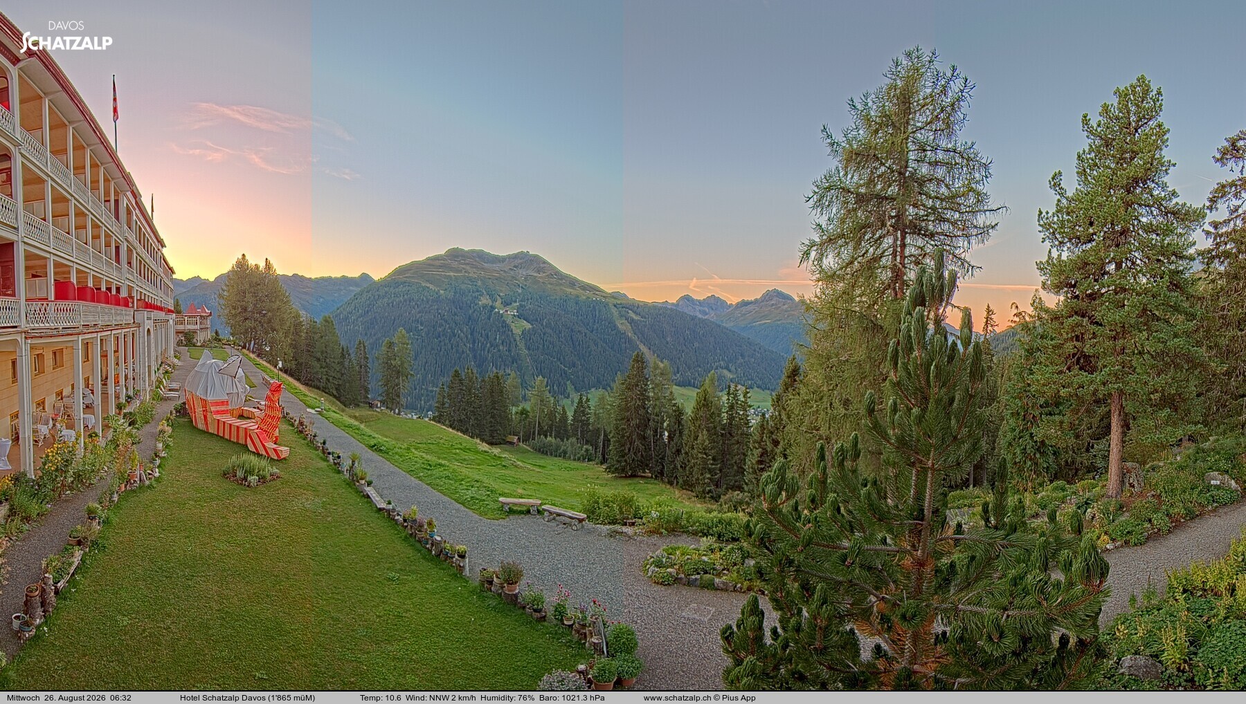 Archived image Webcam Schatzalp Hotel, Davos
