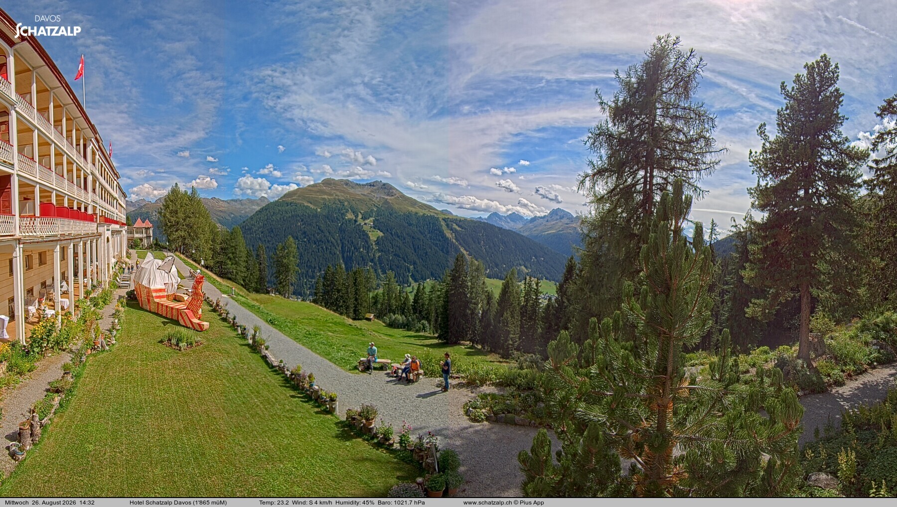 Archived image Webcam Schatzalp Hotel, Davos