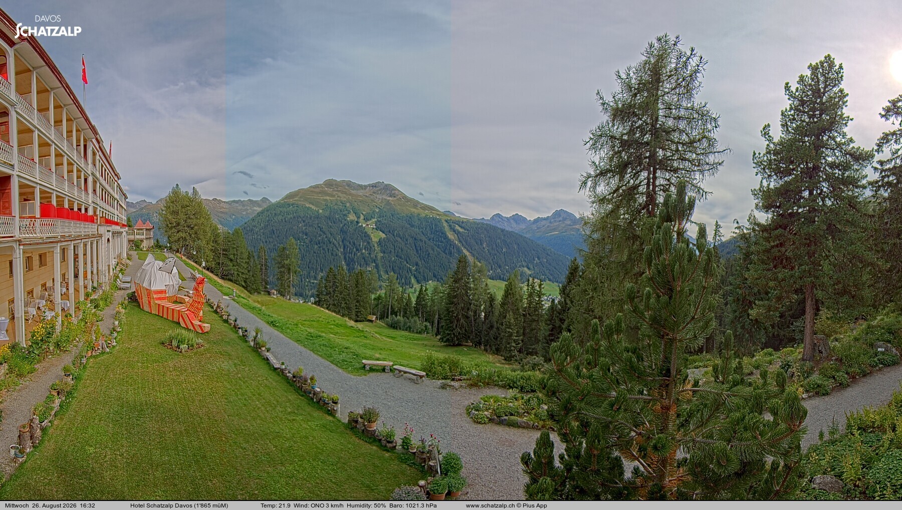 Archived image Webcam Schatzalp Hotel, Davos