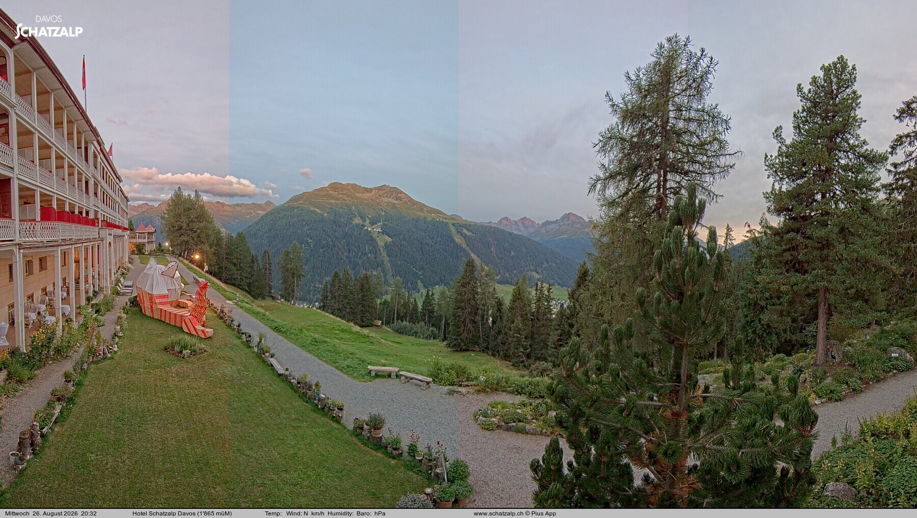 Archived image Webcam Schatzalp Hotel, Davos