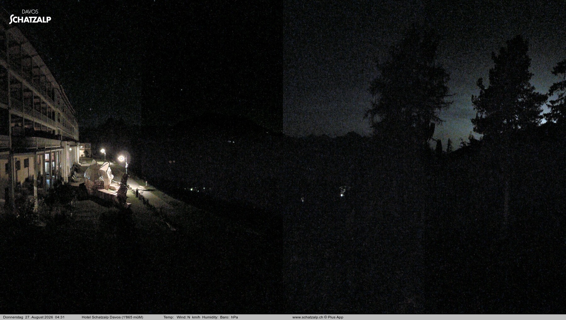 Archived image Webcam Schatzalp Hotel, Davos