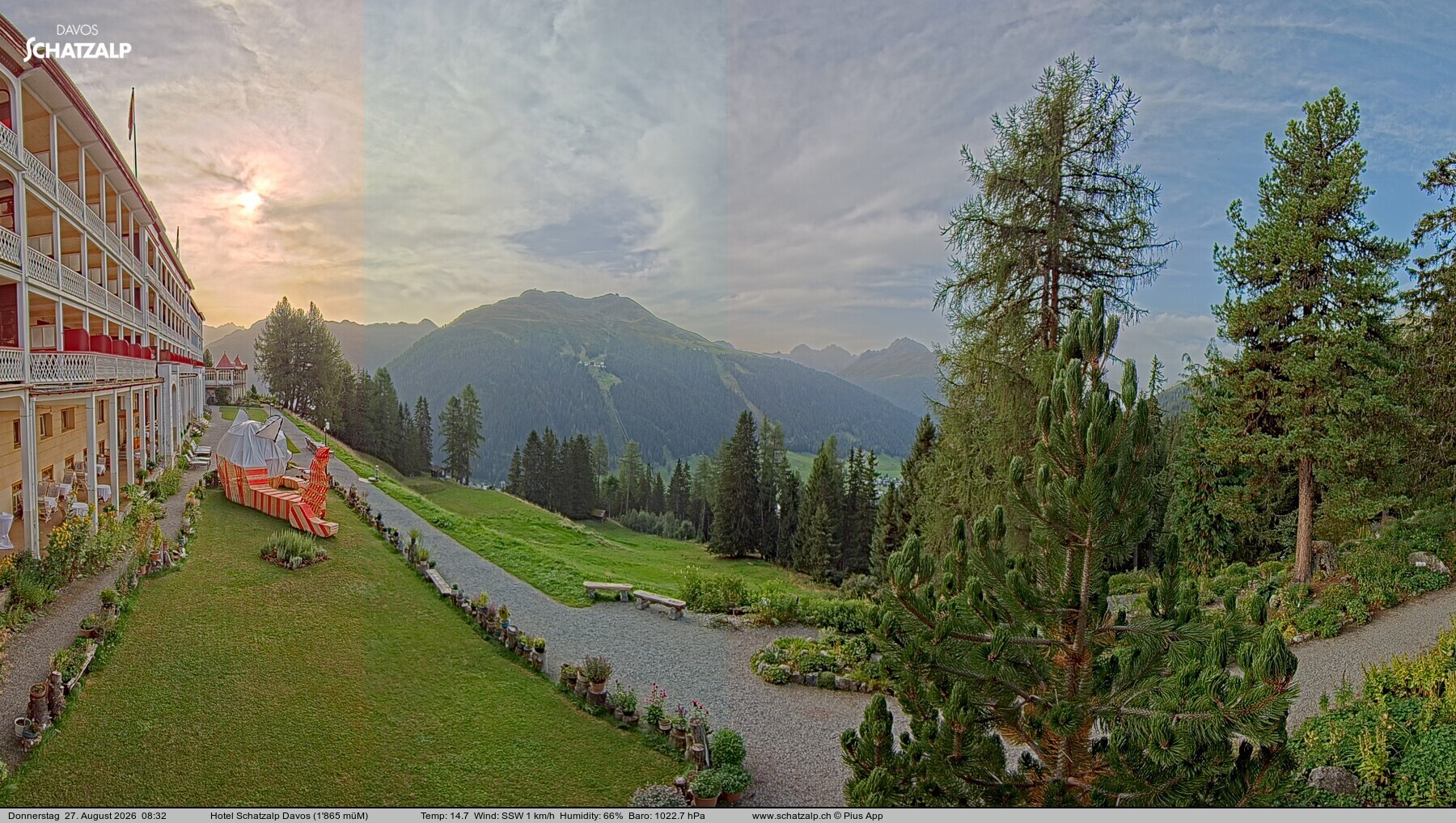 Archived image Webcam Schatzalp Hotel, Davos