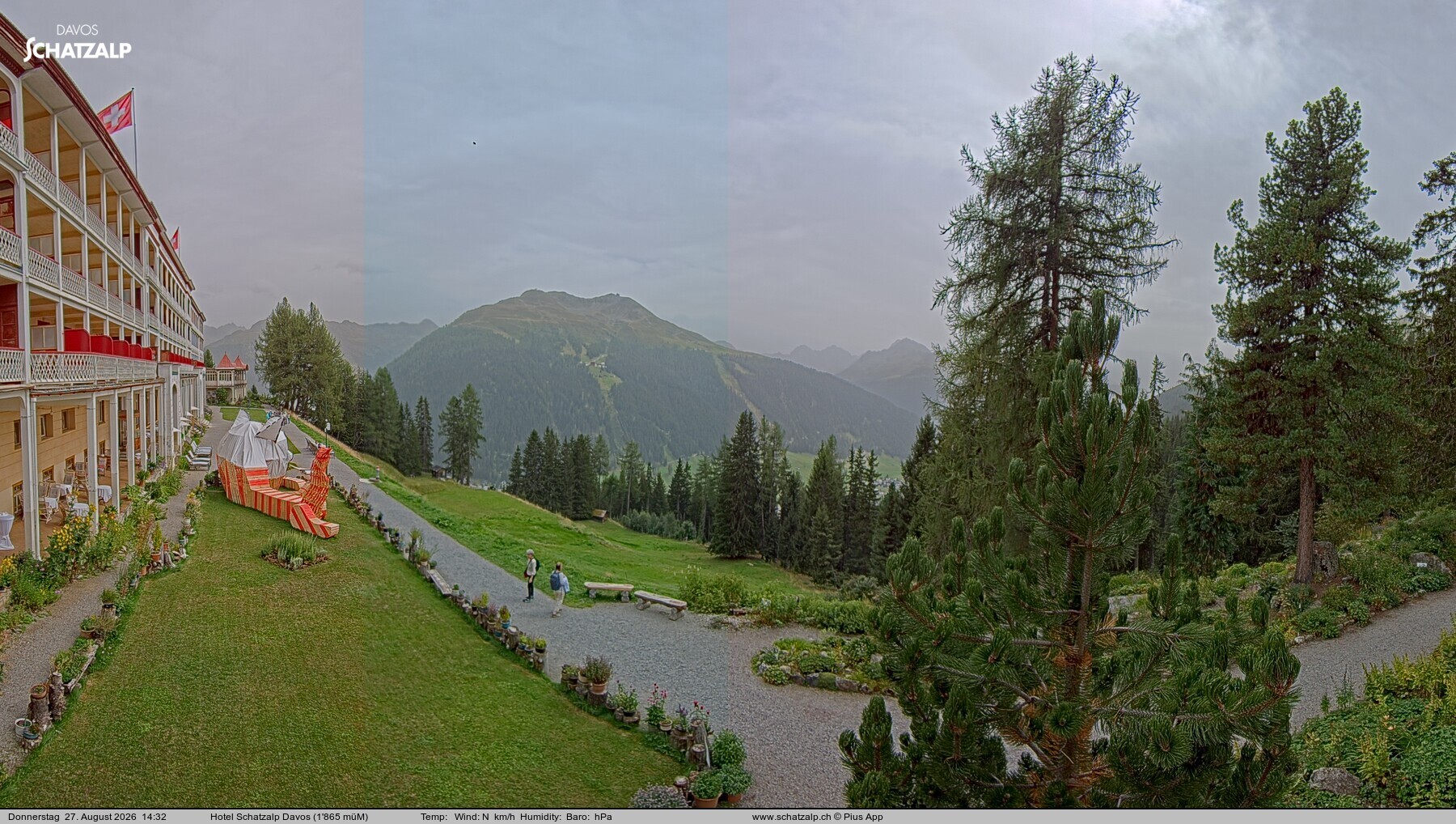 Archived image Webcam Schatzalp Hotel, Davos