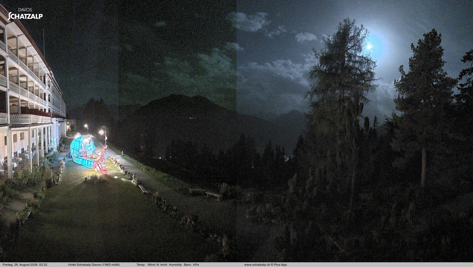 Archived image Webcam Schatzalp Hotel, Davos