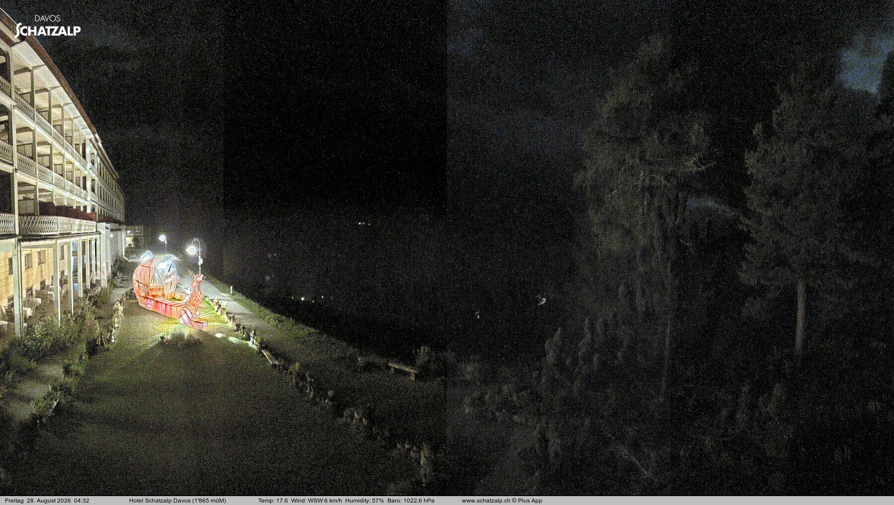 Archived image Webcam Schatzalp Hotel, Davos