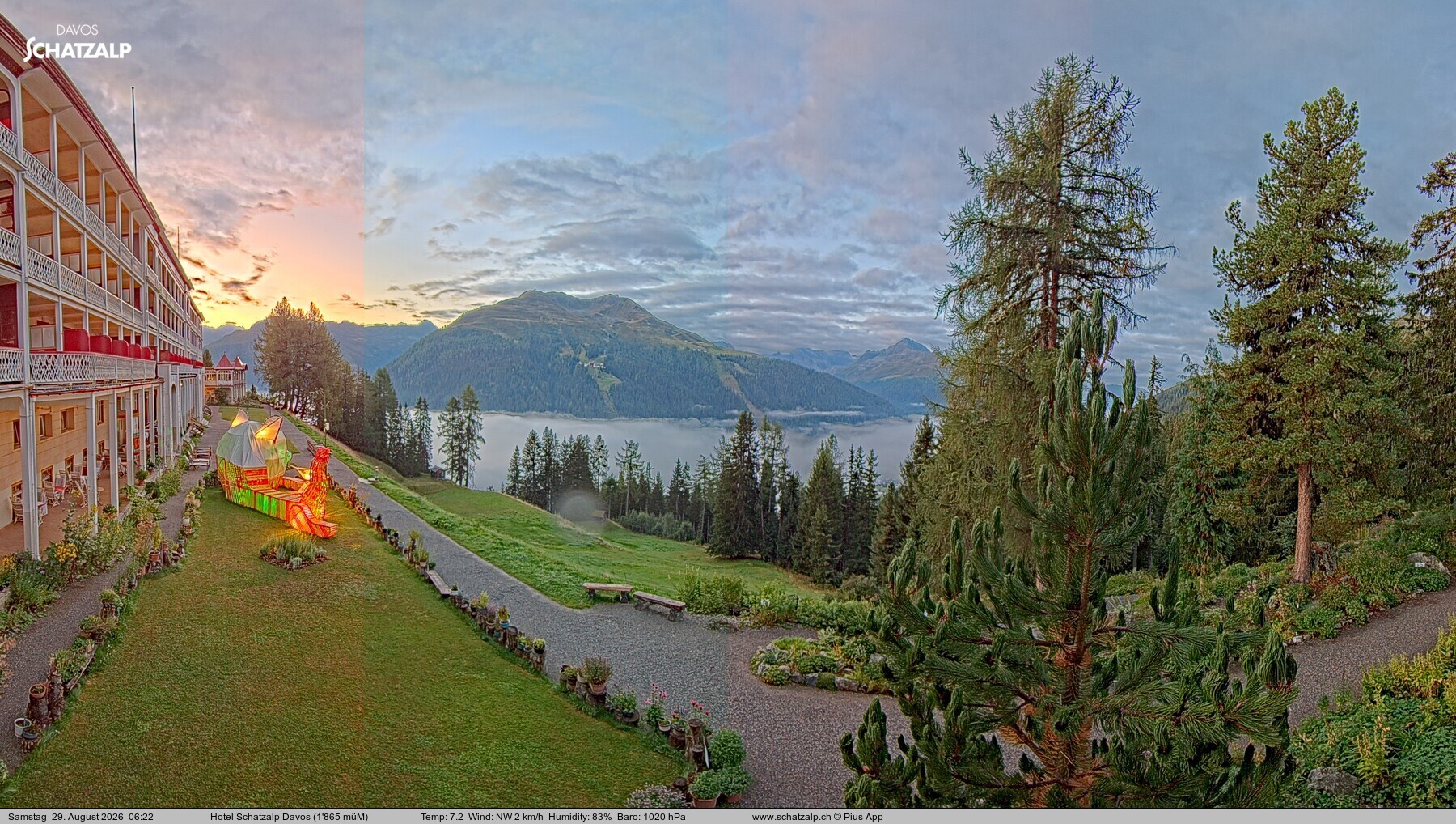 Archiv Foto Webcam Hotel Schatzalp, Davos