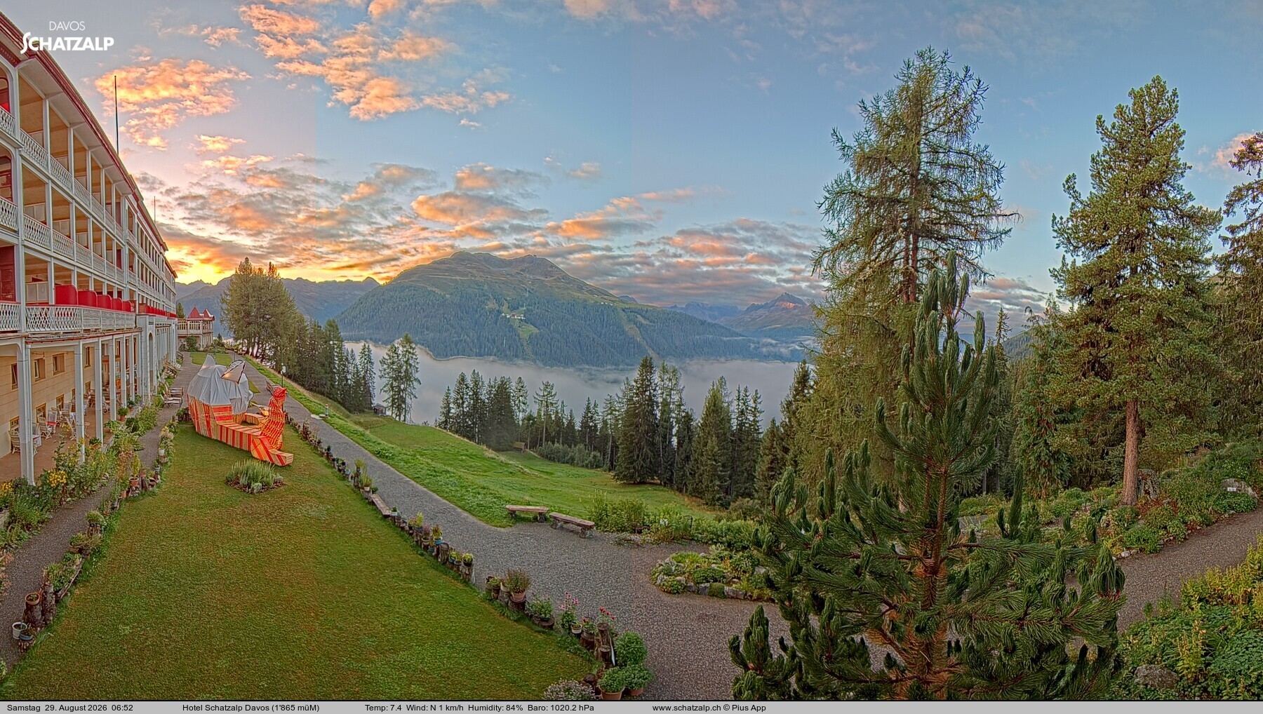 Archiv Foto Webcam Hotel Schatzalp, Davos