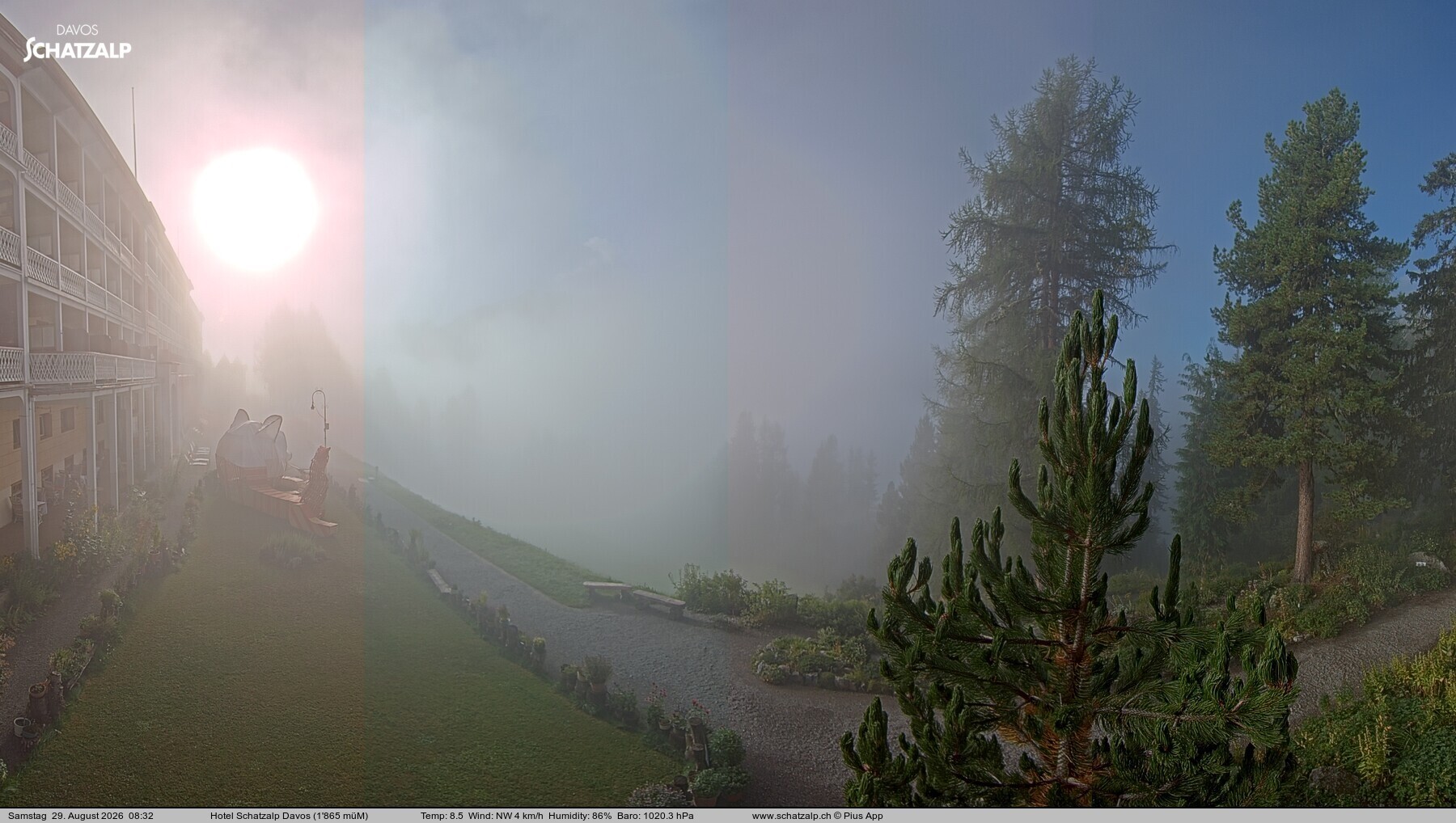Archiv Foto Webcam Hotel Schatzalp, Davos
