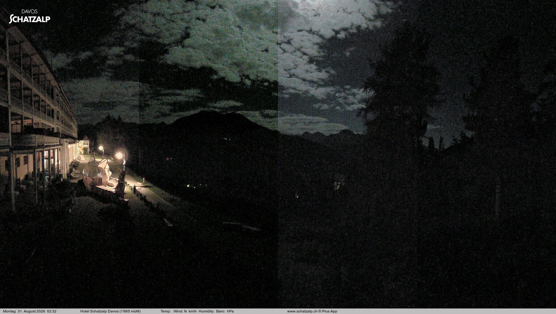 Archived image Webcam Schatzalp Hotel, Davos