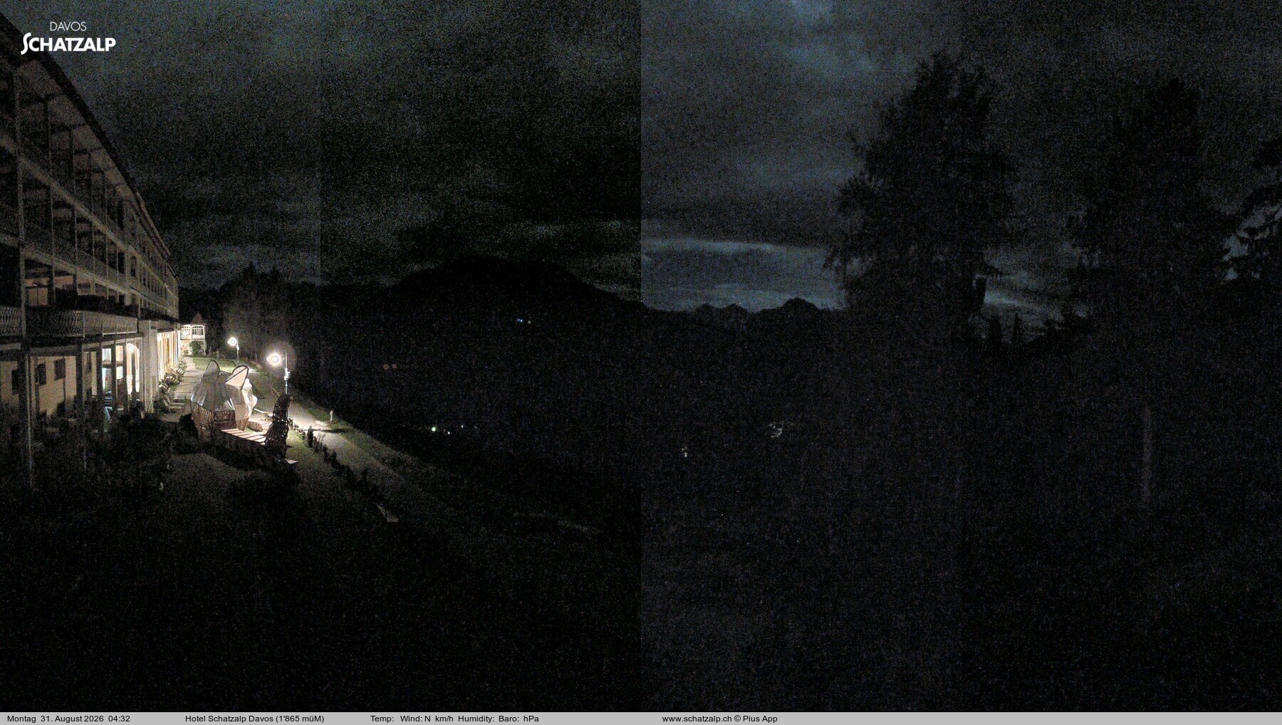 Archived image Webcam Schatzalp Hotel, Davos