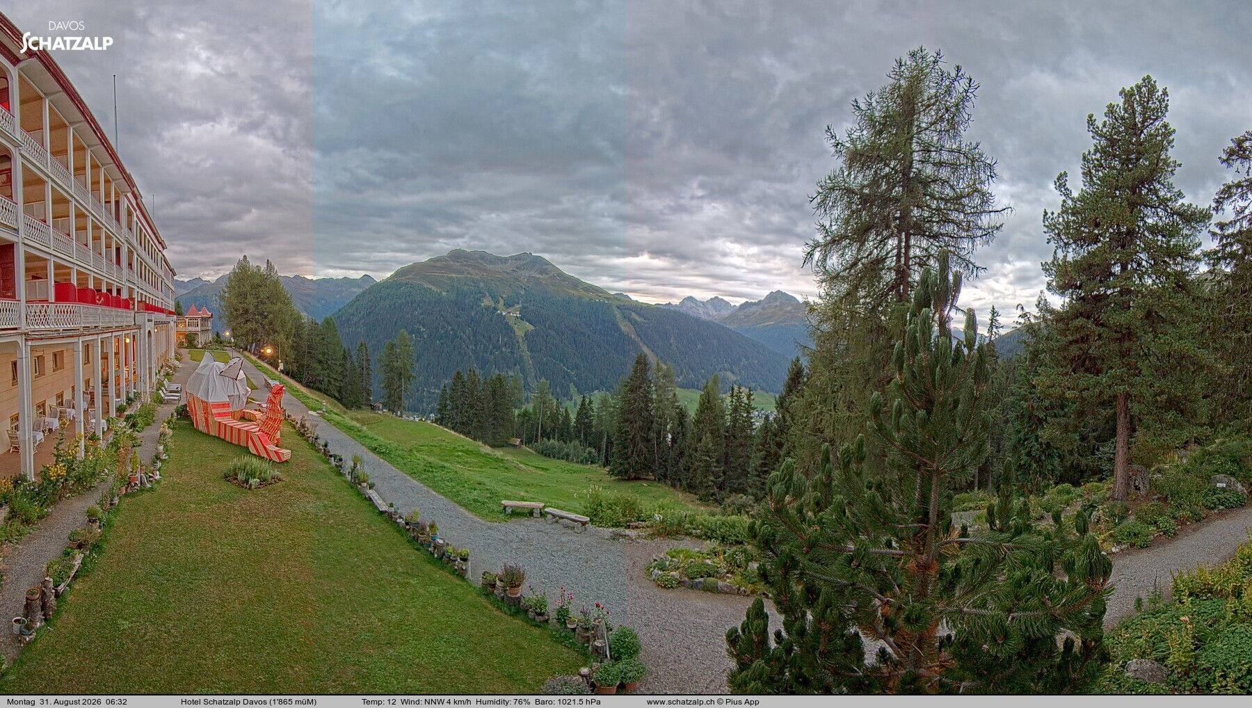 Archived image Webcam Schatzalp Hotel, Davos