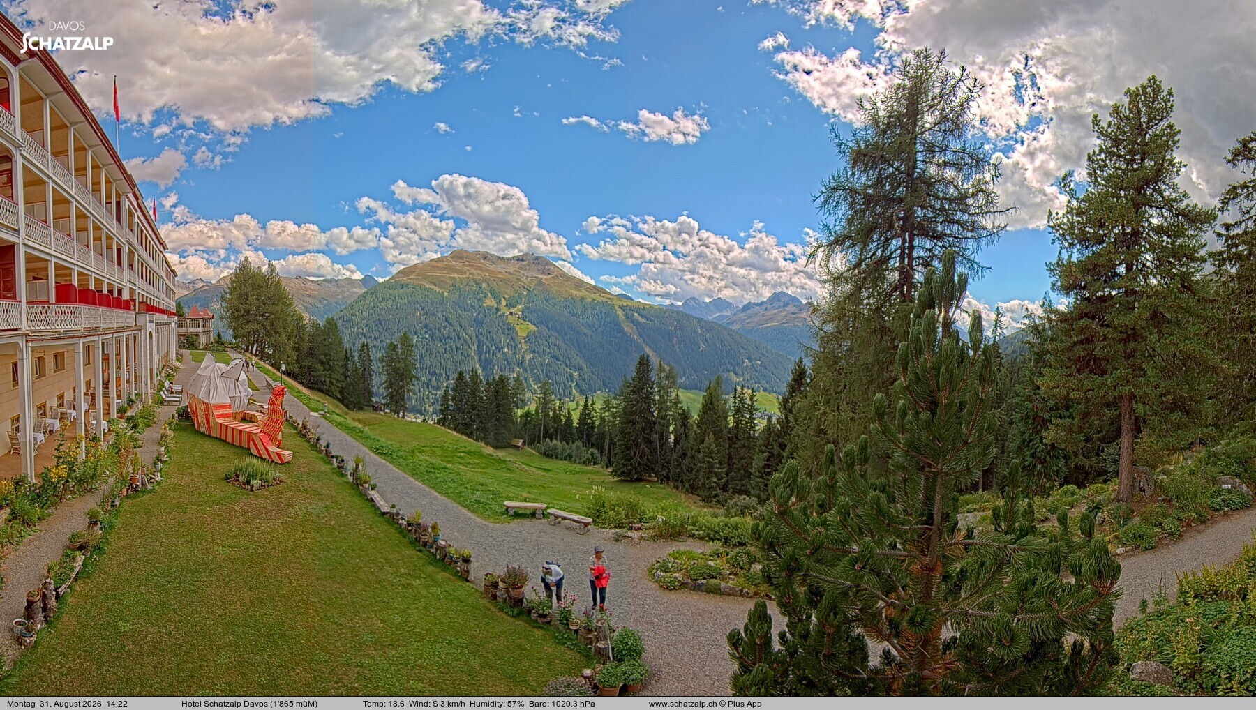 Archived image Webcam Schatzalp Hotel, Davos