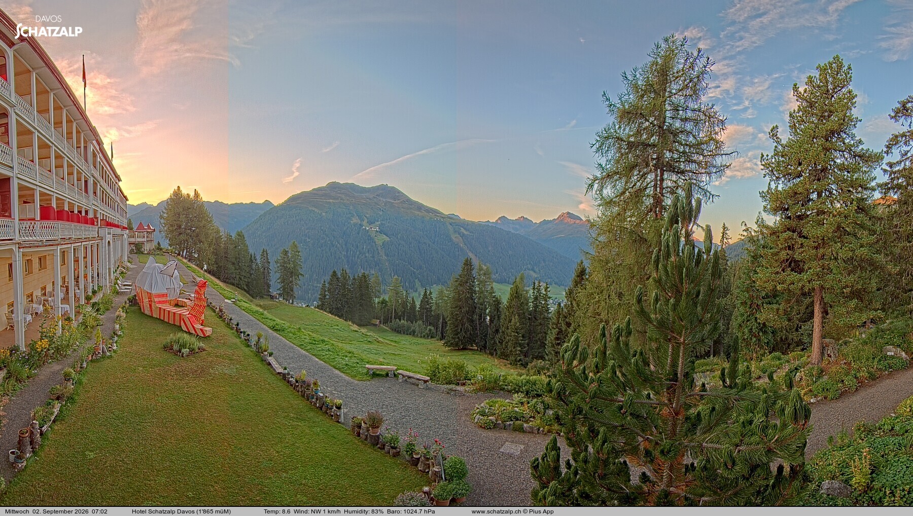Archiv Foto Webcam Hotel Schatzalp, Davos