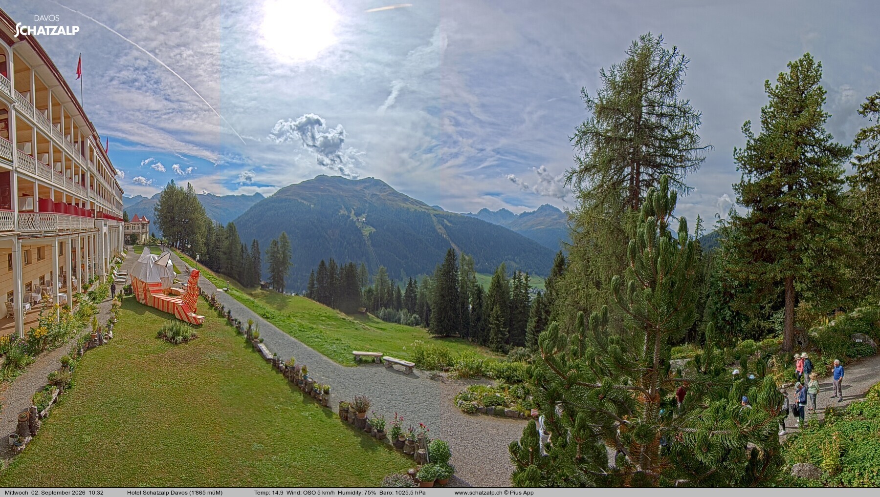 Archiv Foto Webcam Hotel Schatzalp, Davos