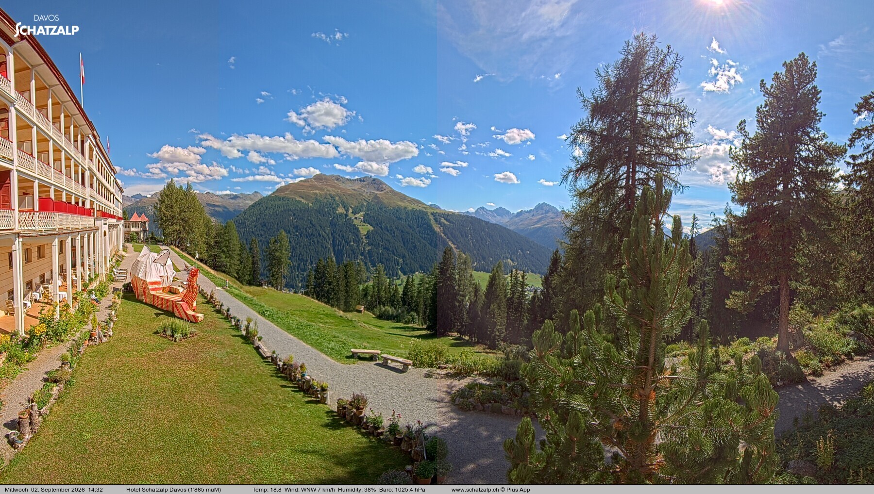 Archiv Foto Webcam Hotel Schatzalp, Davos
