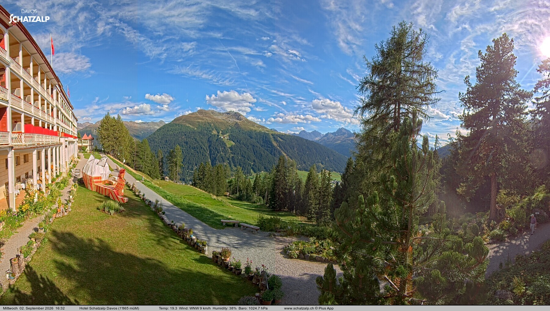 Archiv Foto Webcam Hotel Schatzalp, Davos