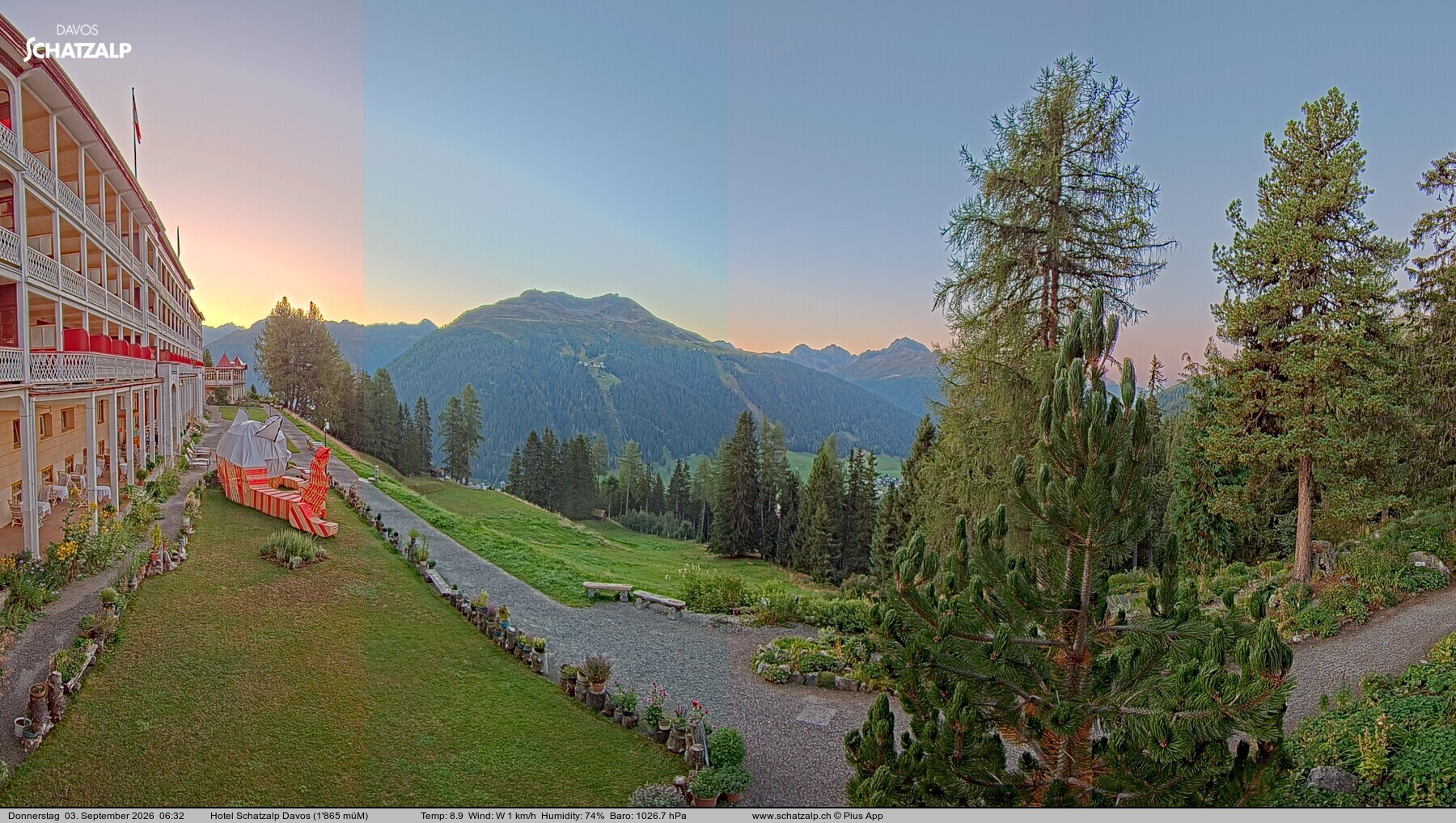 Archiv Foto Webcam Hotel Schatzalp, Davos