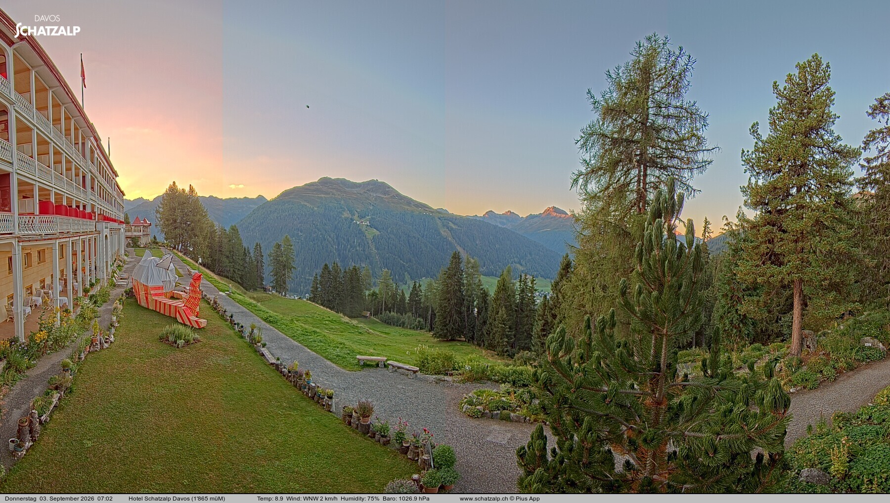 Archiv Foto Webcam Hotel Schatzalp, Davos