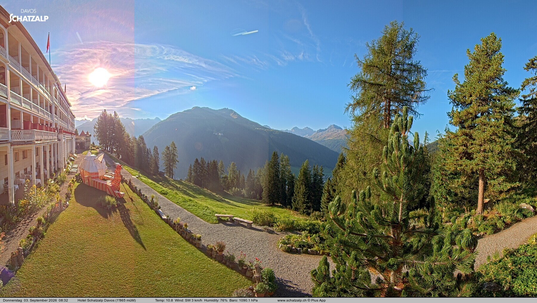 Archiv Foto Webcam Hotel Schatzalp, Davos
