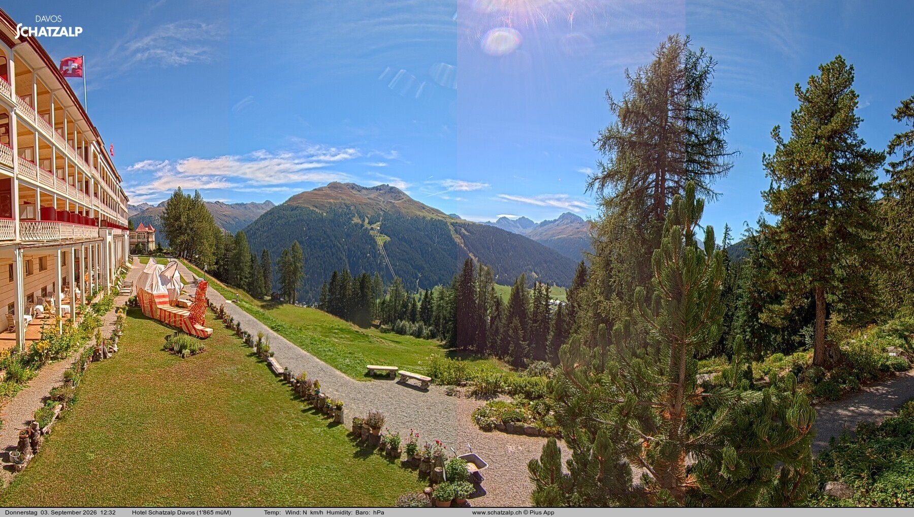 Archiv Foto Webcam Hotel Schatzalp, Davos