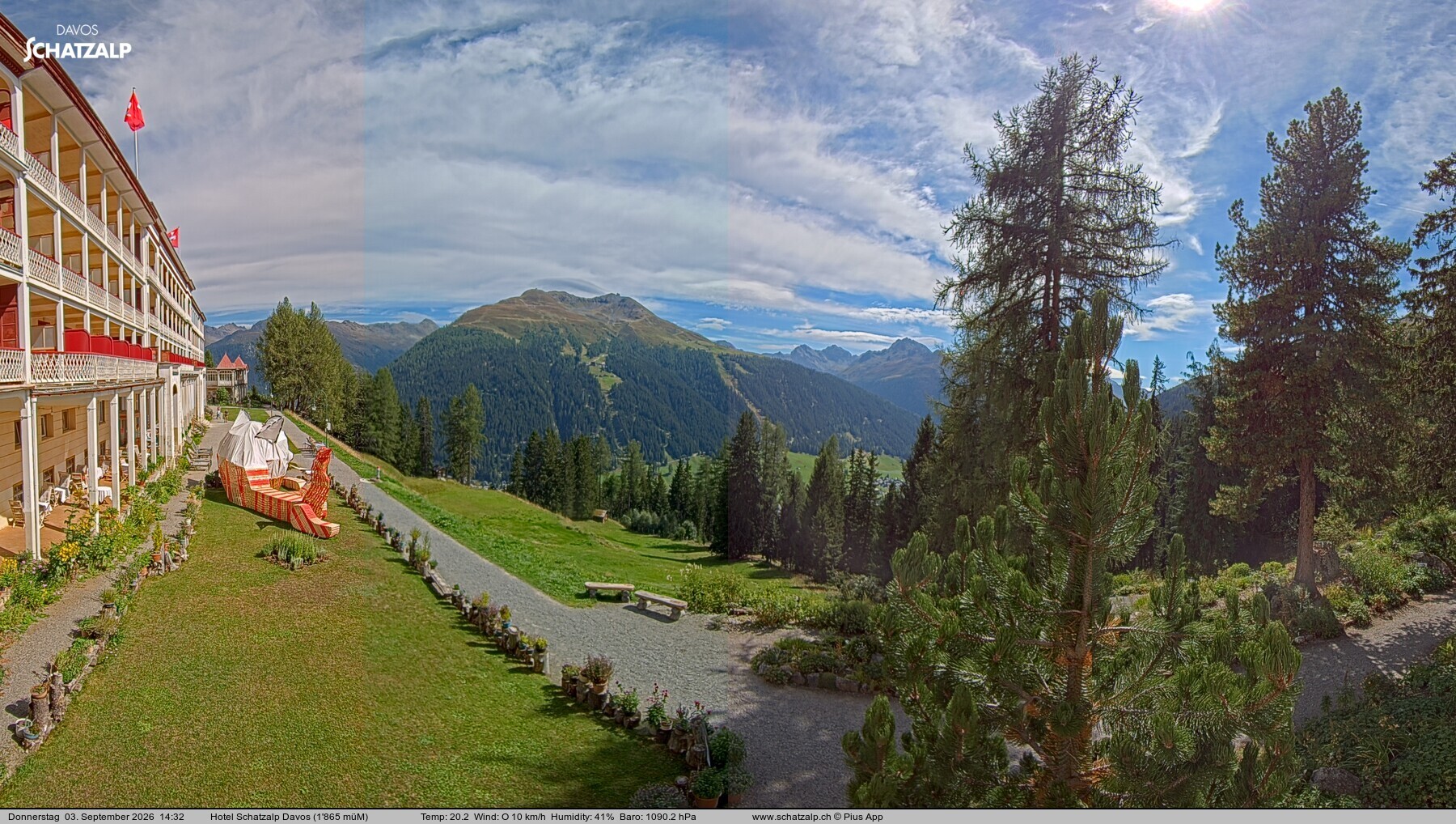 Archiv Foto Webcam Hotel Schatzalp, Davos