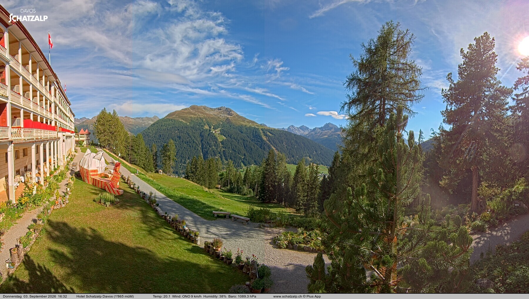 Archiv Foto Webcam Hotel Schatzalp, Davos
