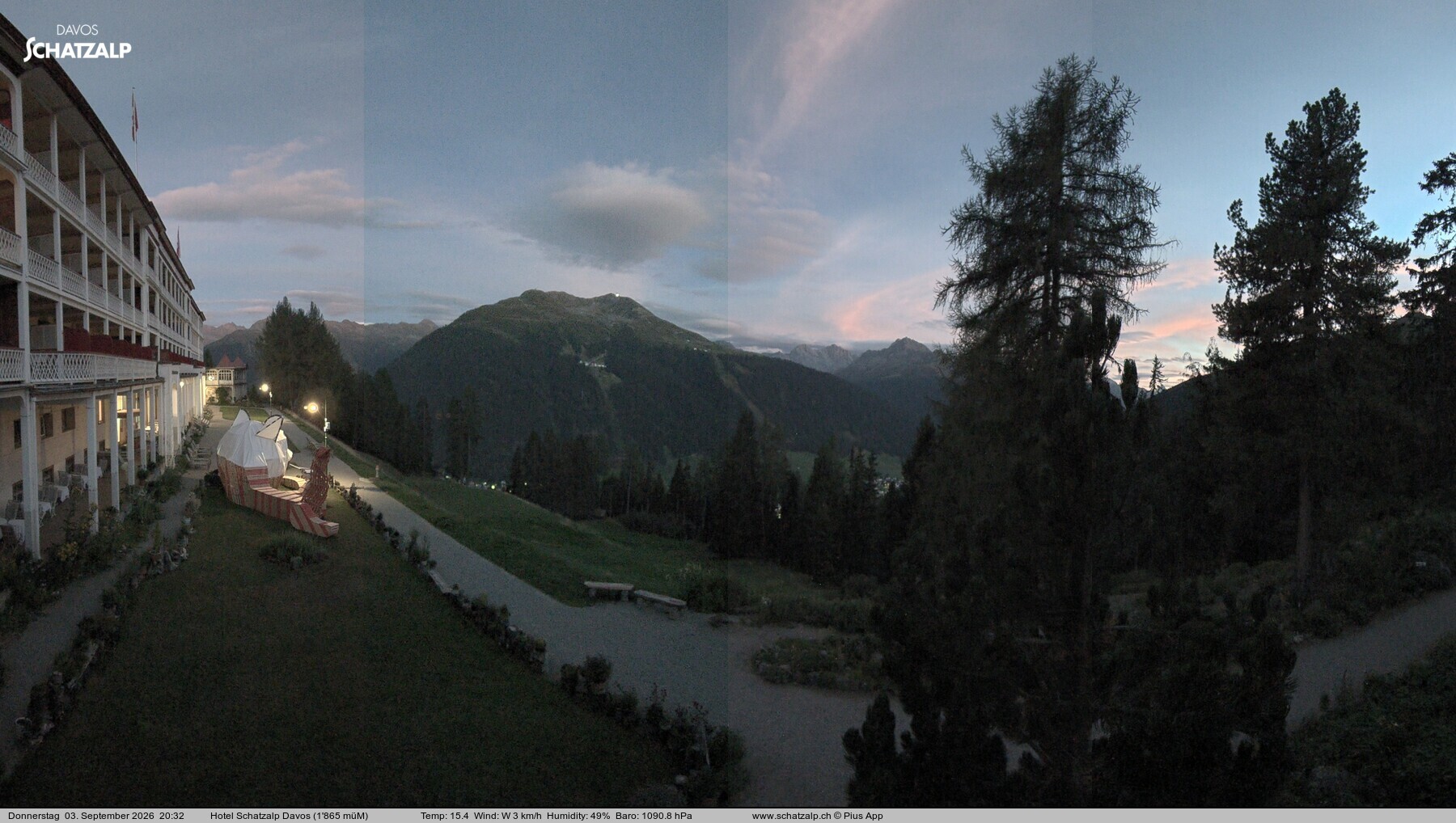 Archiv Foto Webcam Hotel Schatzalp, Davos