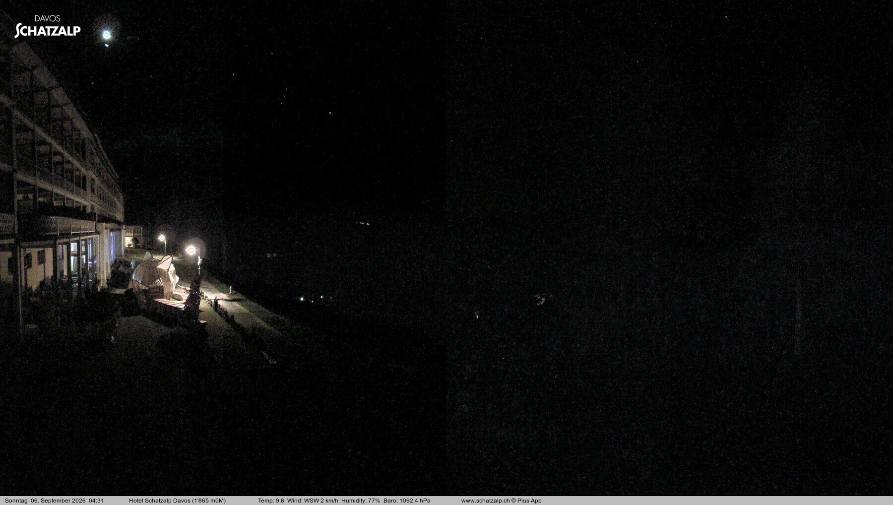 Archived image Webcam Schatzalp Hotel, Davos
