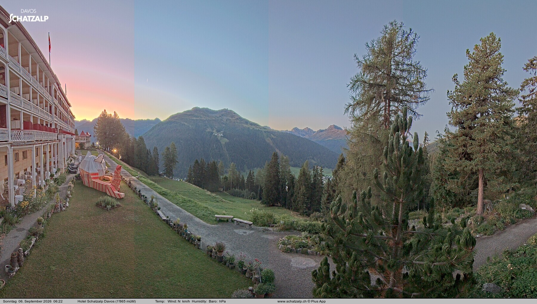 Archived image Webcam Schatzalp Hotel, Davos