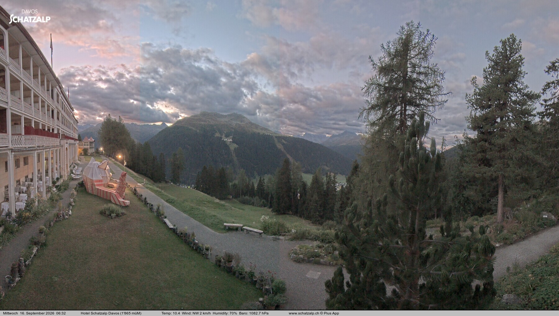 Archiv Foto Webcam Hotel Schatzalp, Davos