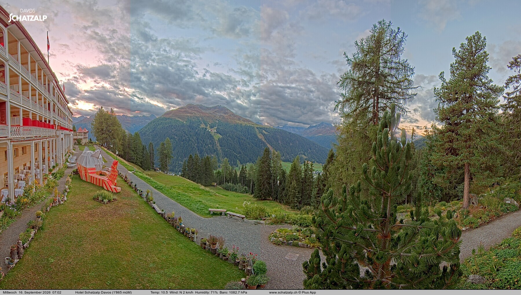 Archiv Foto Webcam Hotel Schatzalp, Davos