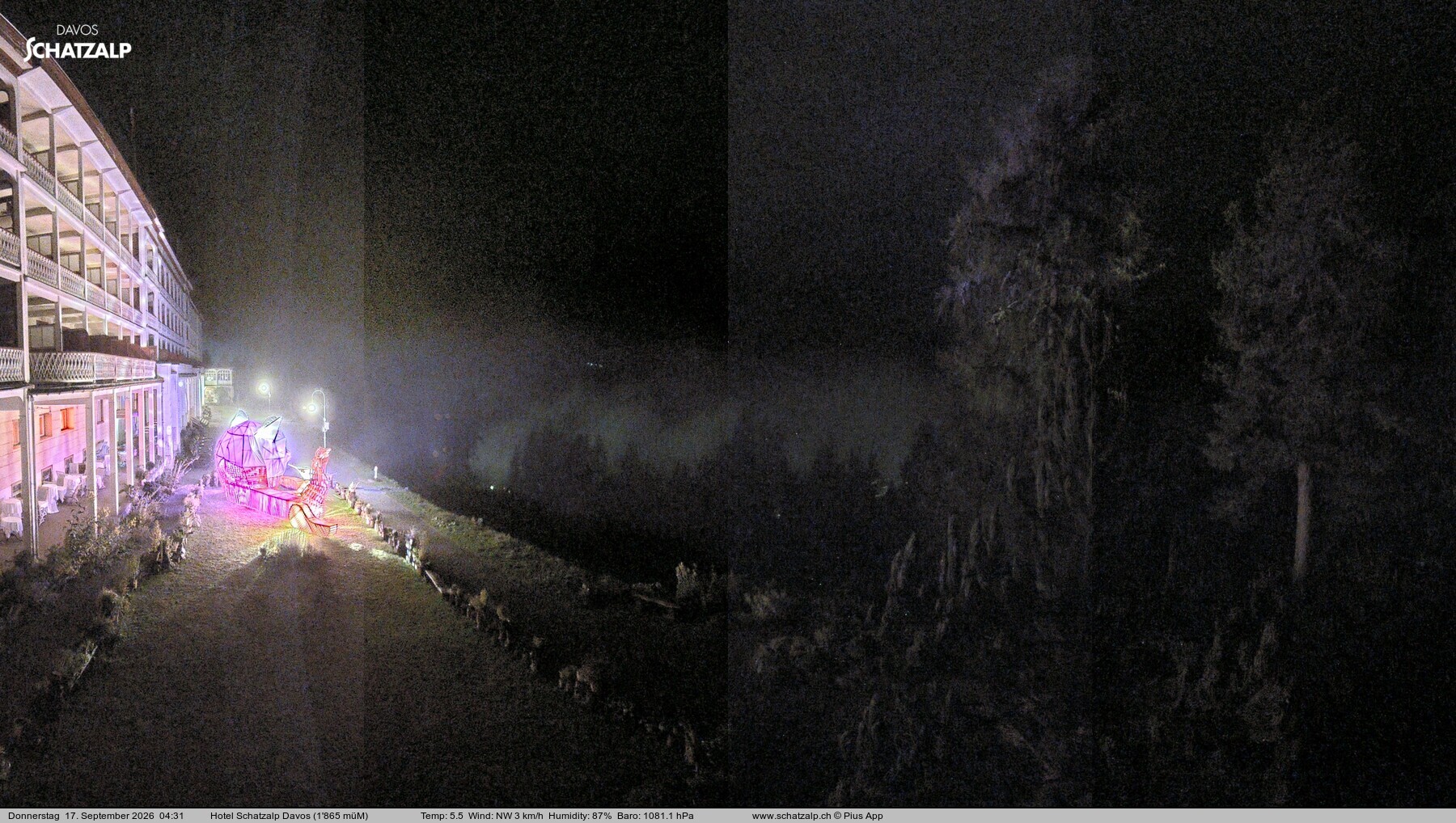 Archiv Foto Webcam Hotel Schatzalp, Davos