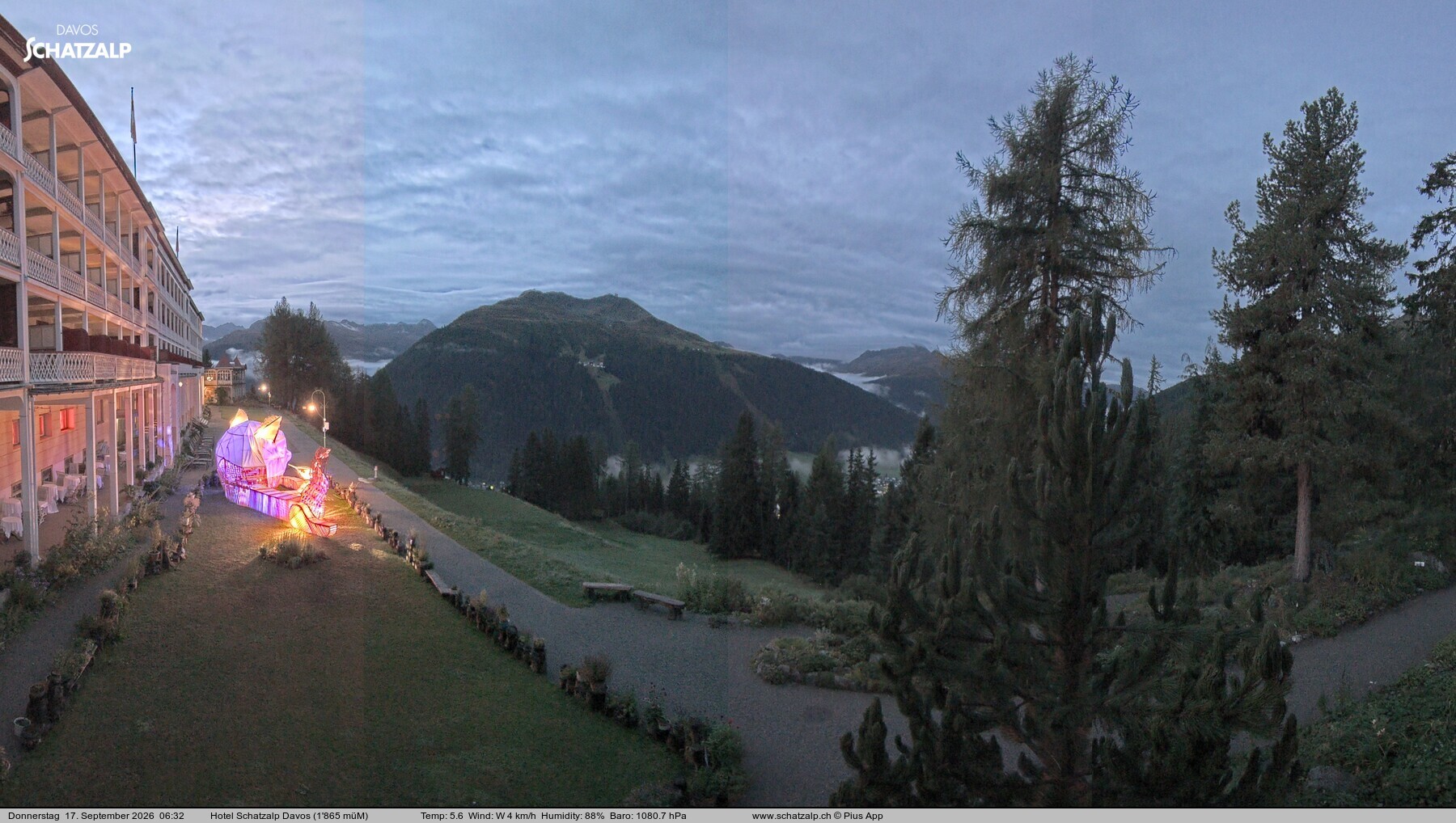 Archiv Foto Webcam Hotel Schatzalp, Davos