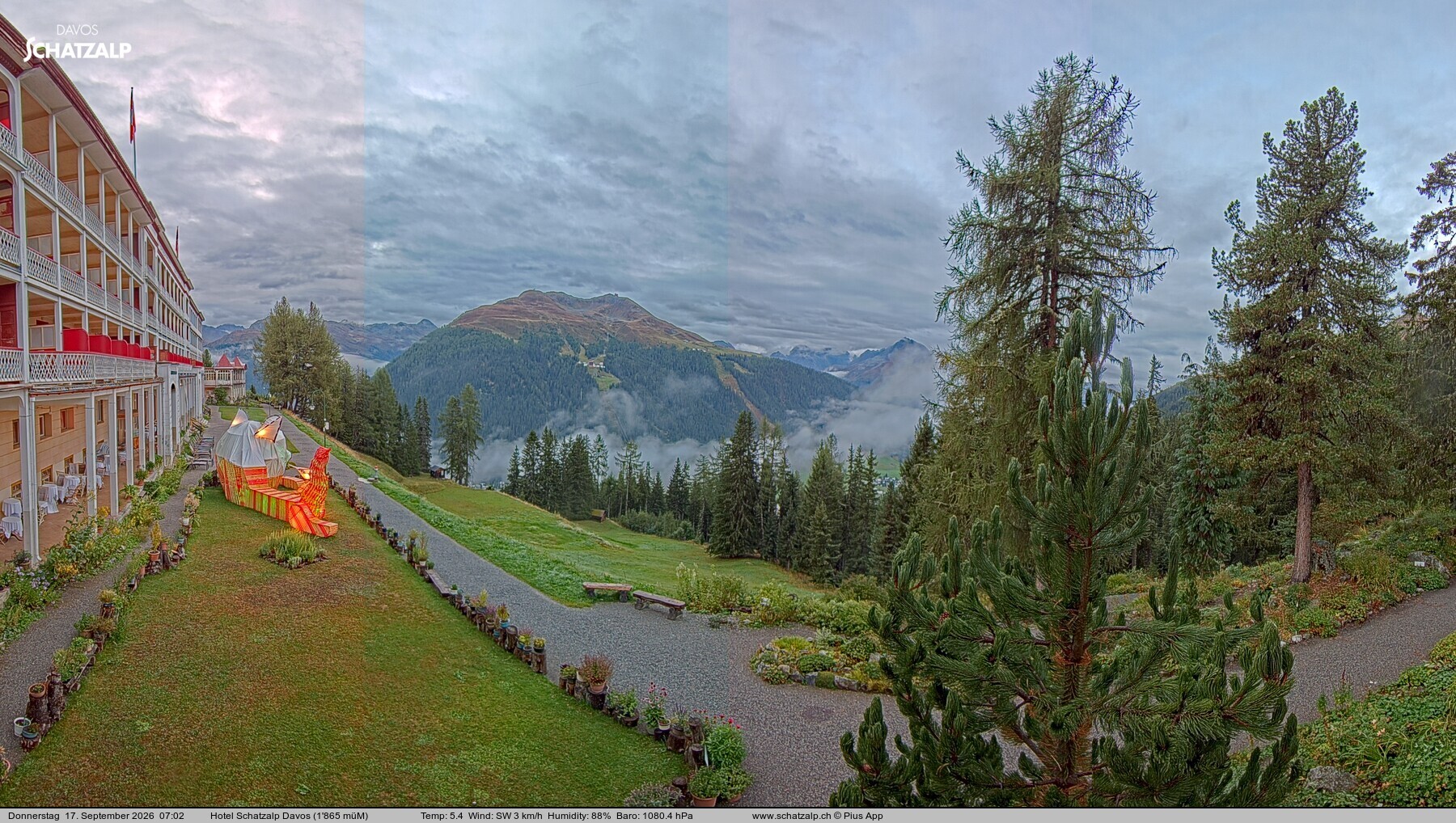 Archiv Foto Webcam Hotel Schatzalp, Davos