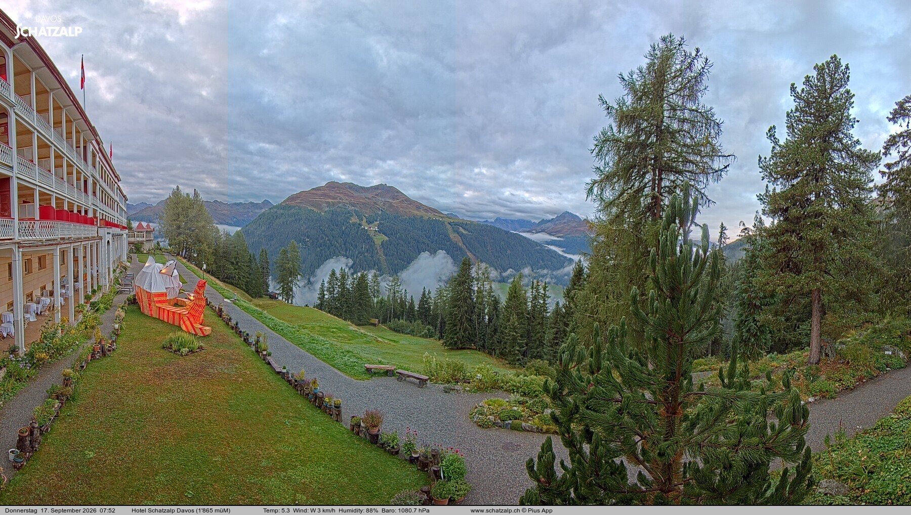 Archiv Foto Webcam Hotel Schatzalp, Davos