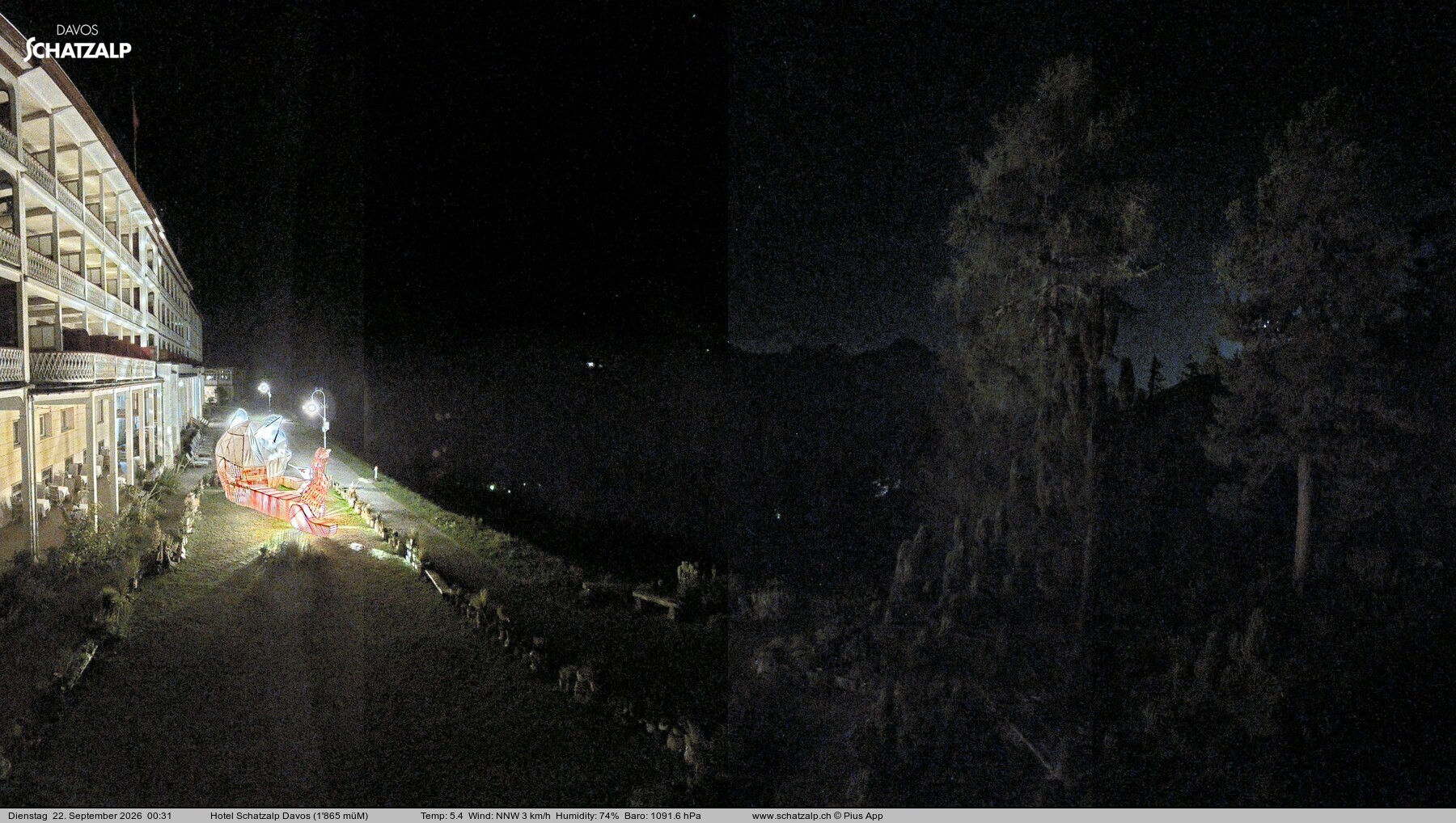 Archiv Foto Webcam Hotel Schatzalp, Davos
