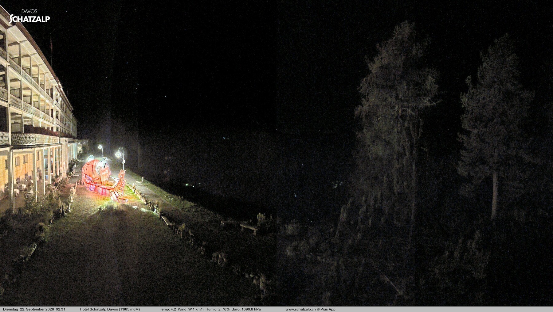 Archiv Foto Webcam Hotel Schatzalp, Davos