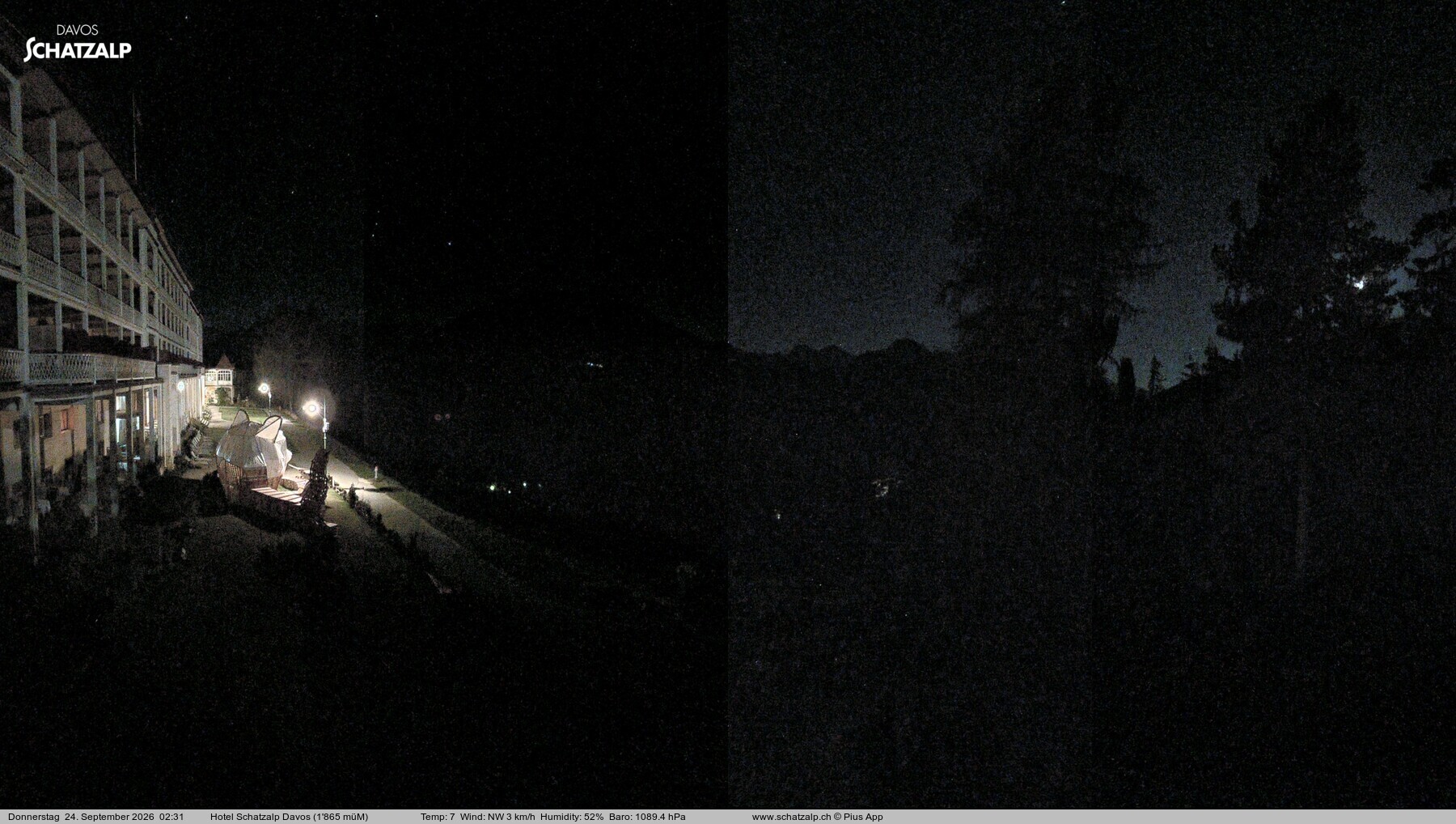 Archiv Foto Webcam Hotel Schatzalp, Davos