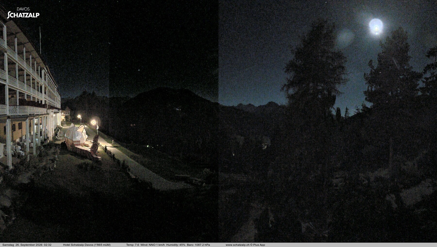 Archived image Webcam Schatzalp Hotel, Davos